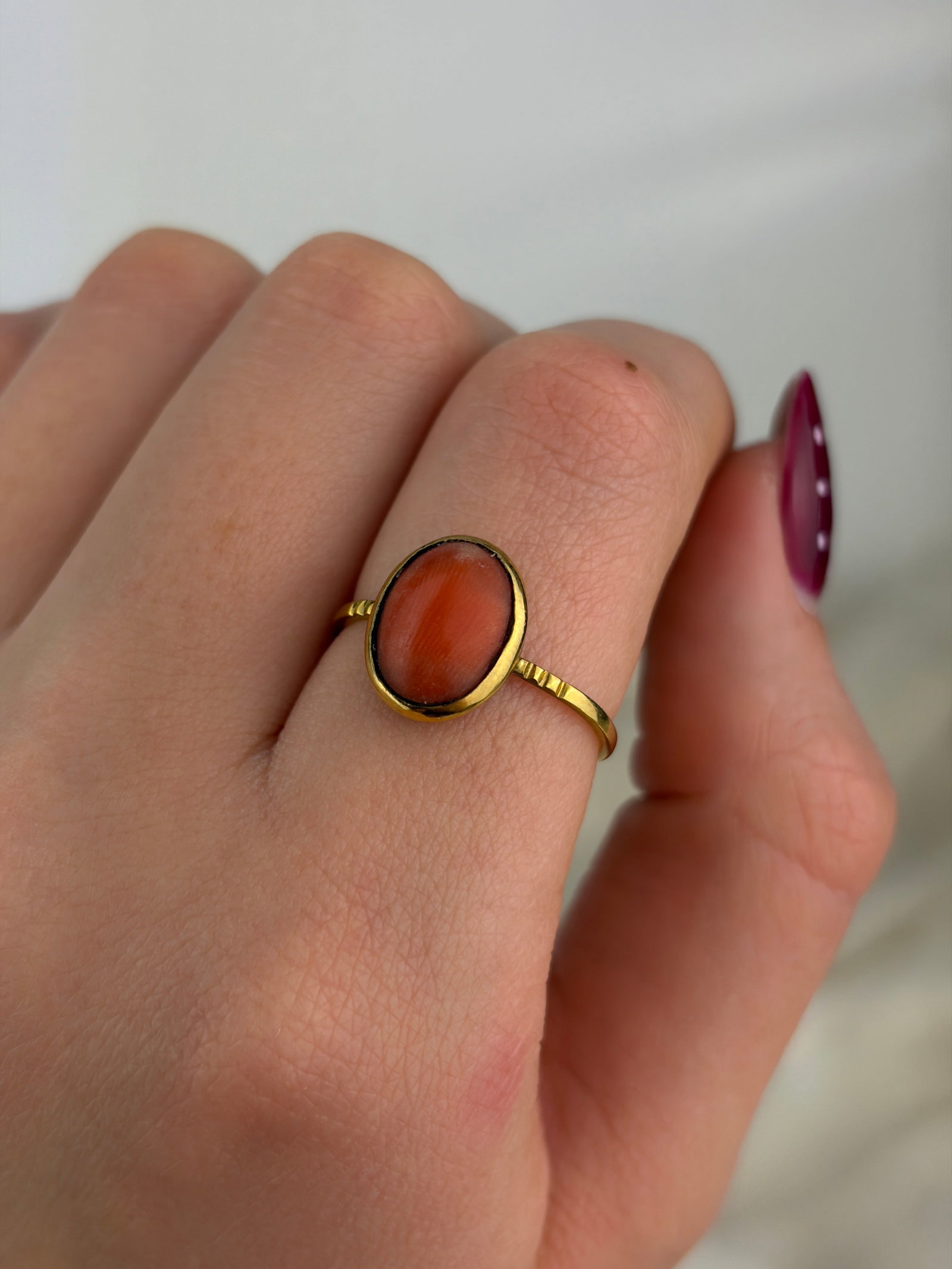 antique yellow gold ring - 9