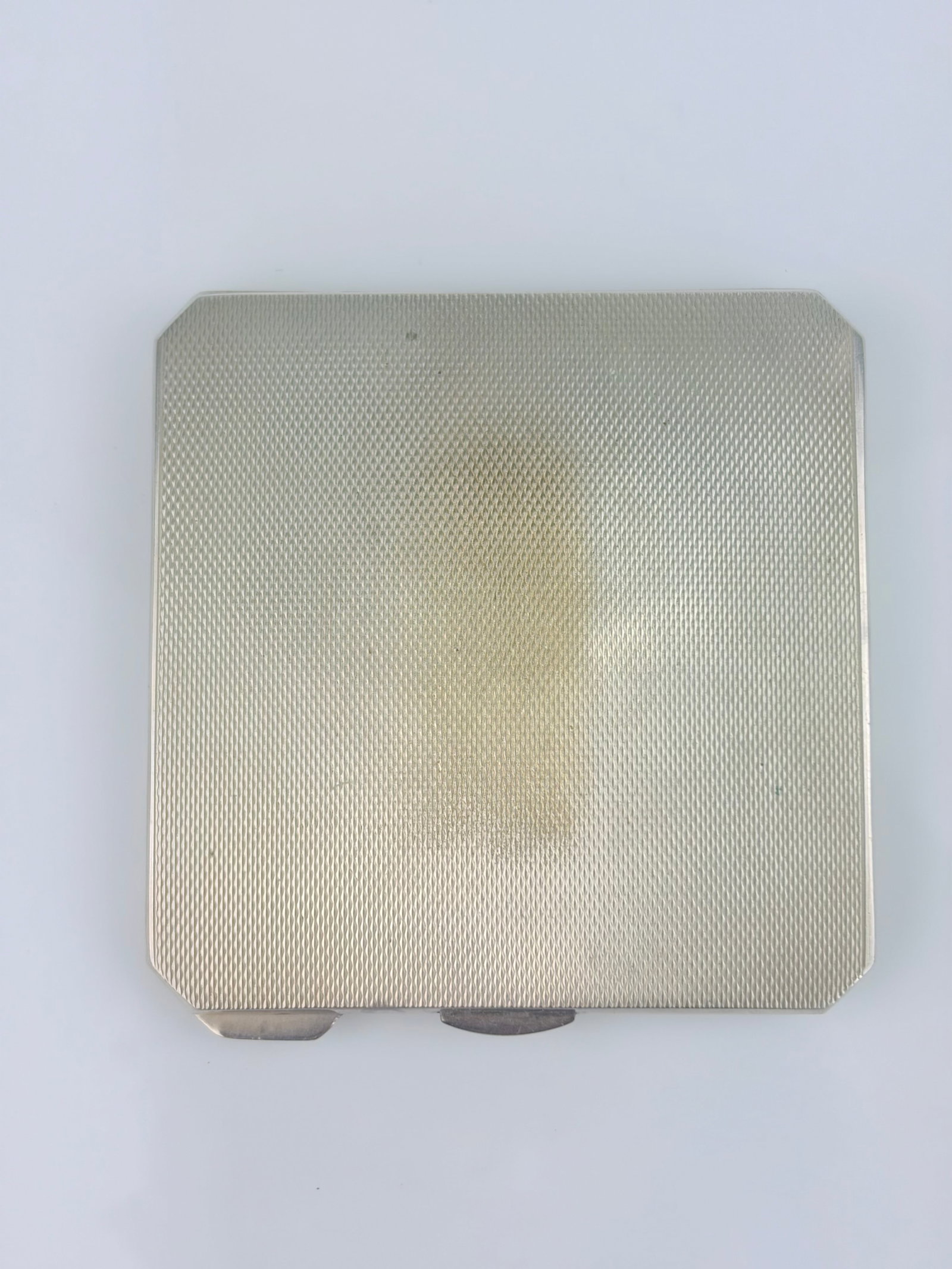 ANTIQUE SILVER ART DECO MAKEUP COMPACT - 3