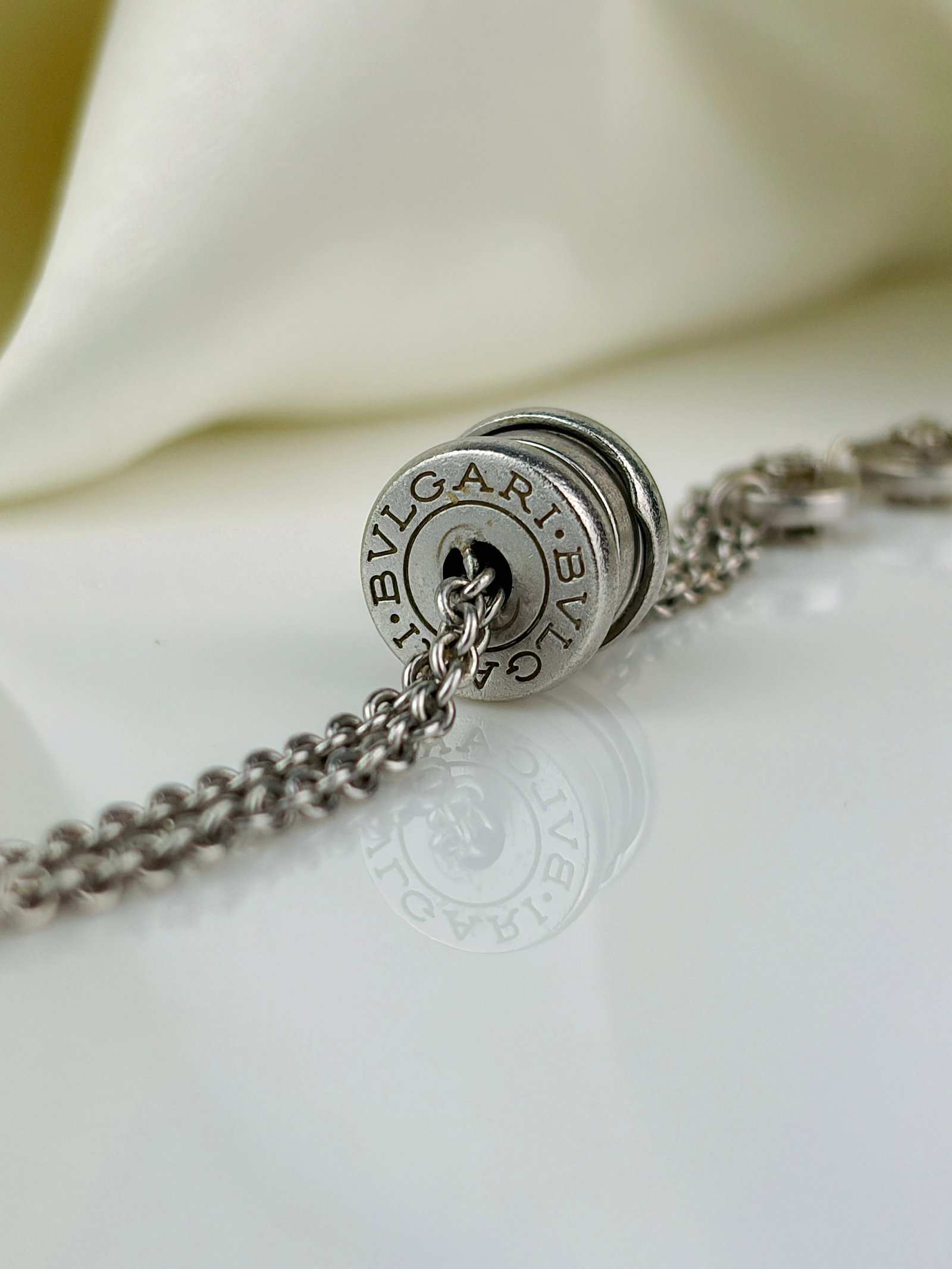 18ct White Gold BVLGARI Diamond Multi Strand Necklace - 5