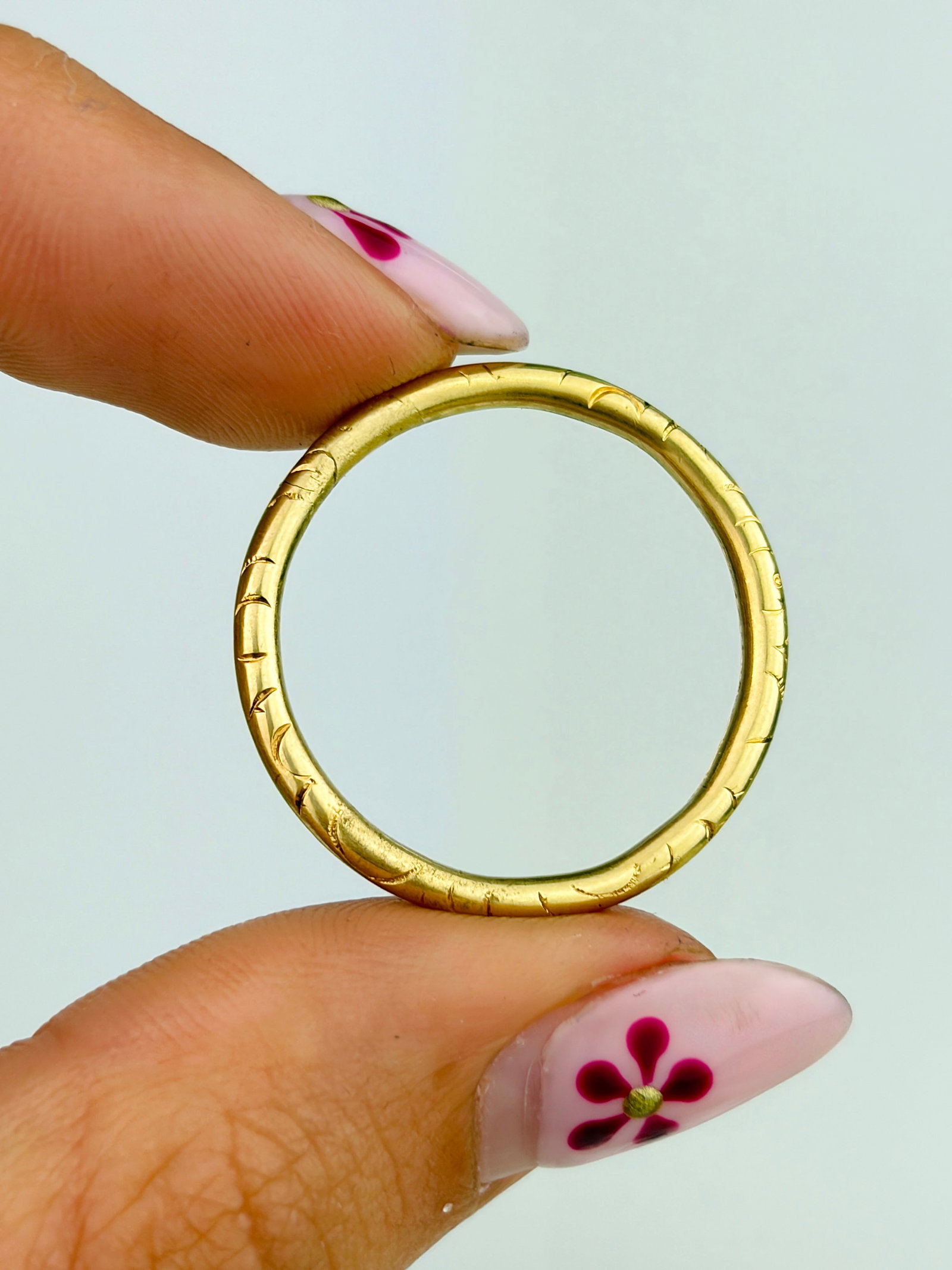 LARGE ANTIQUE GOLD SPLIT RING - 3
