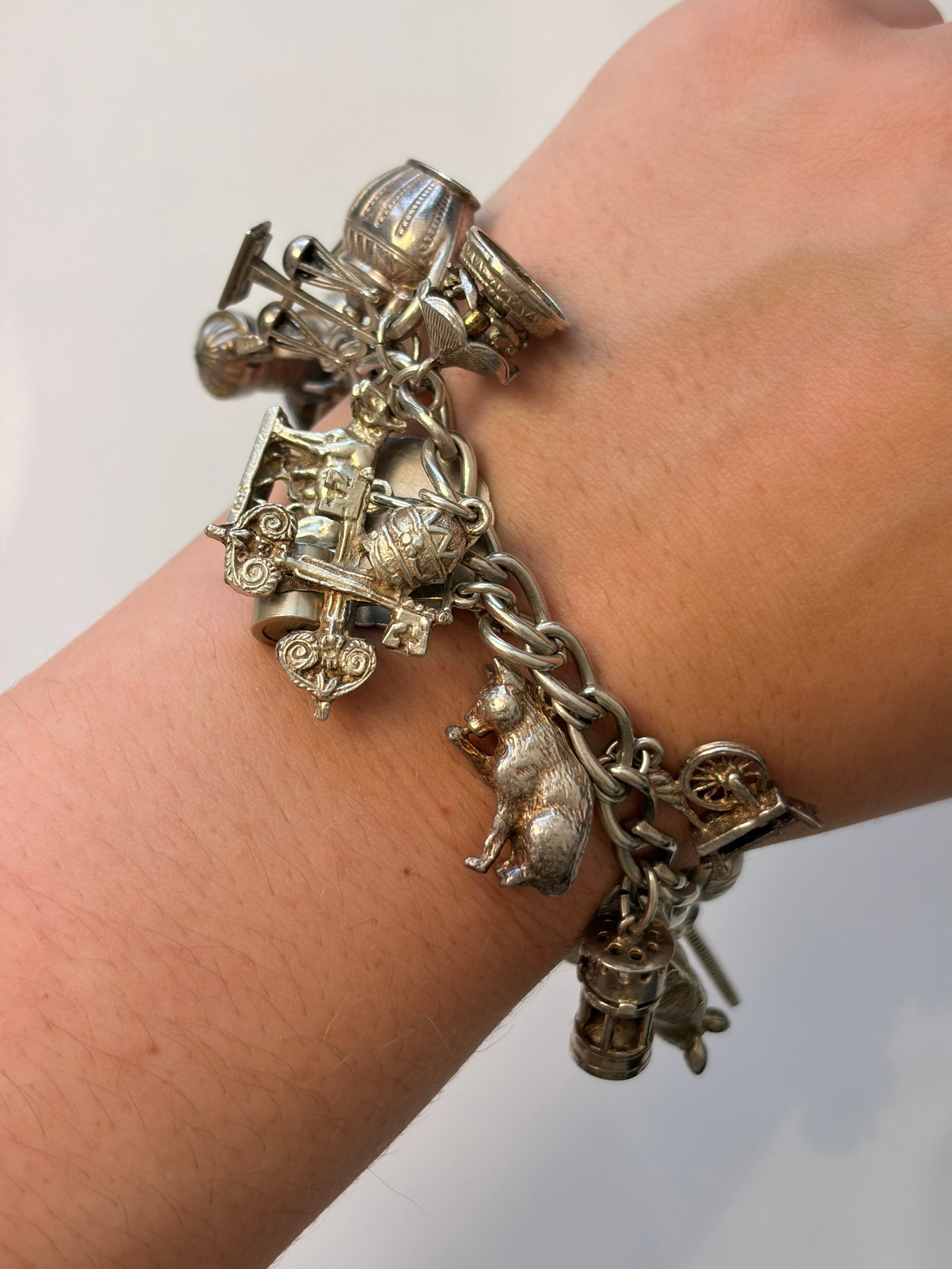 SILVER CHARM BRACELET - 3