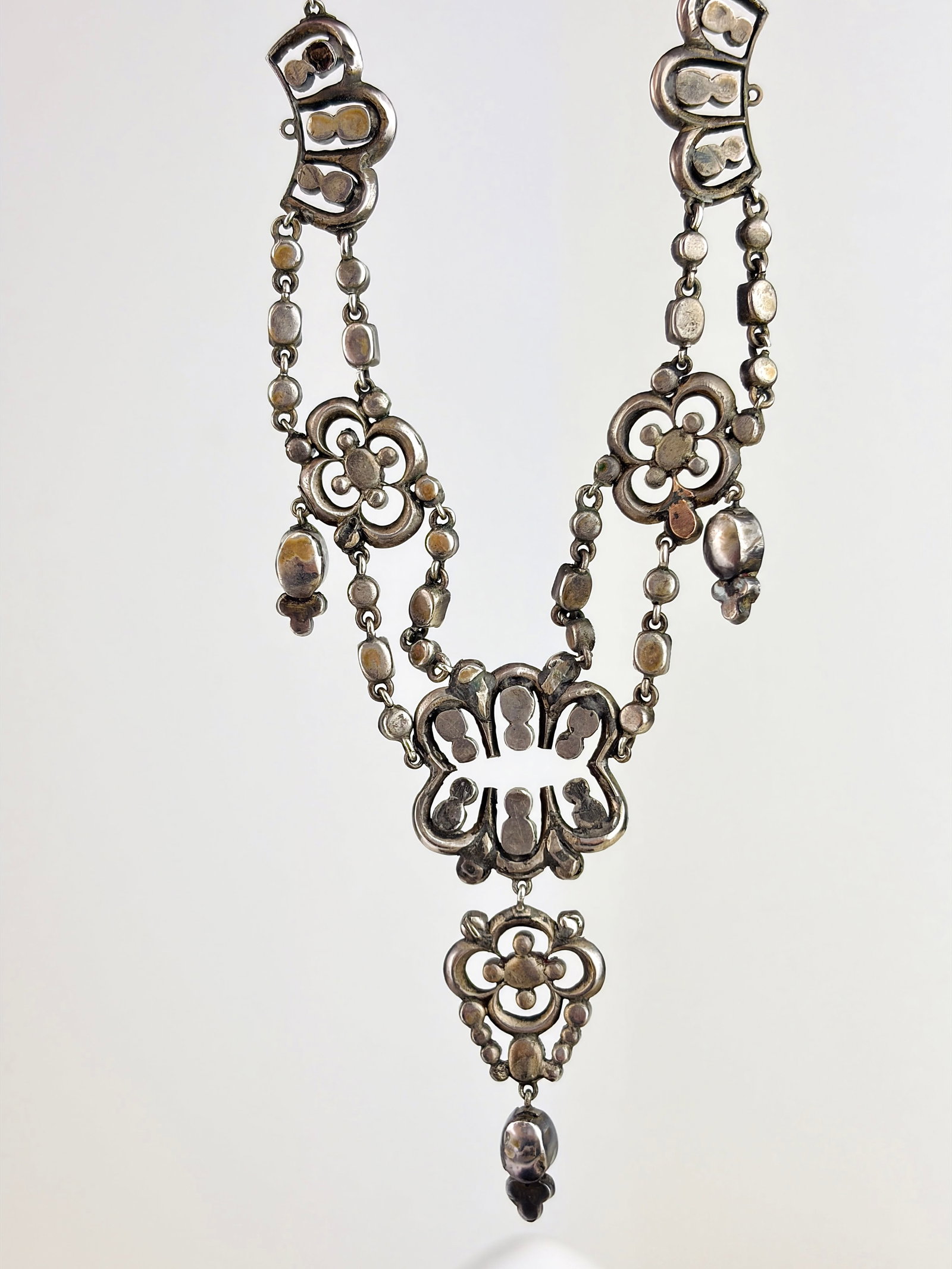 OUTSTANDING ANTIQUE MULTIGEM FANCY BOXED NECKLACE - 6