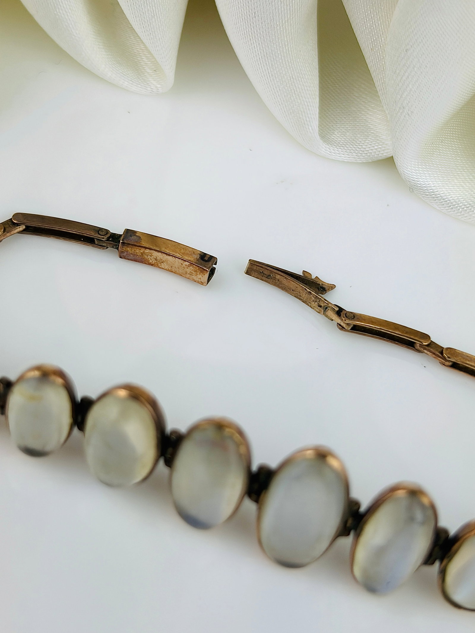 Antique Moonstone Line Bracelet - 4