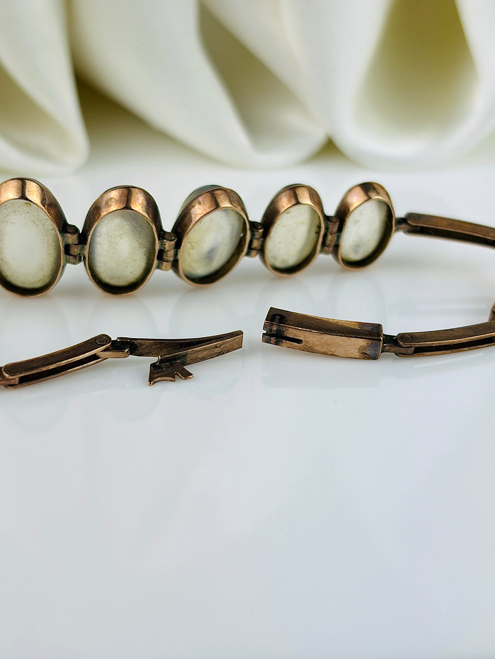 Antique Moonstone Line Bracelet - 6