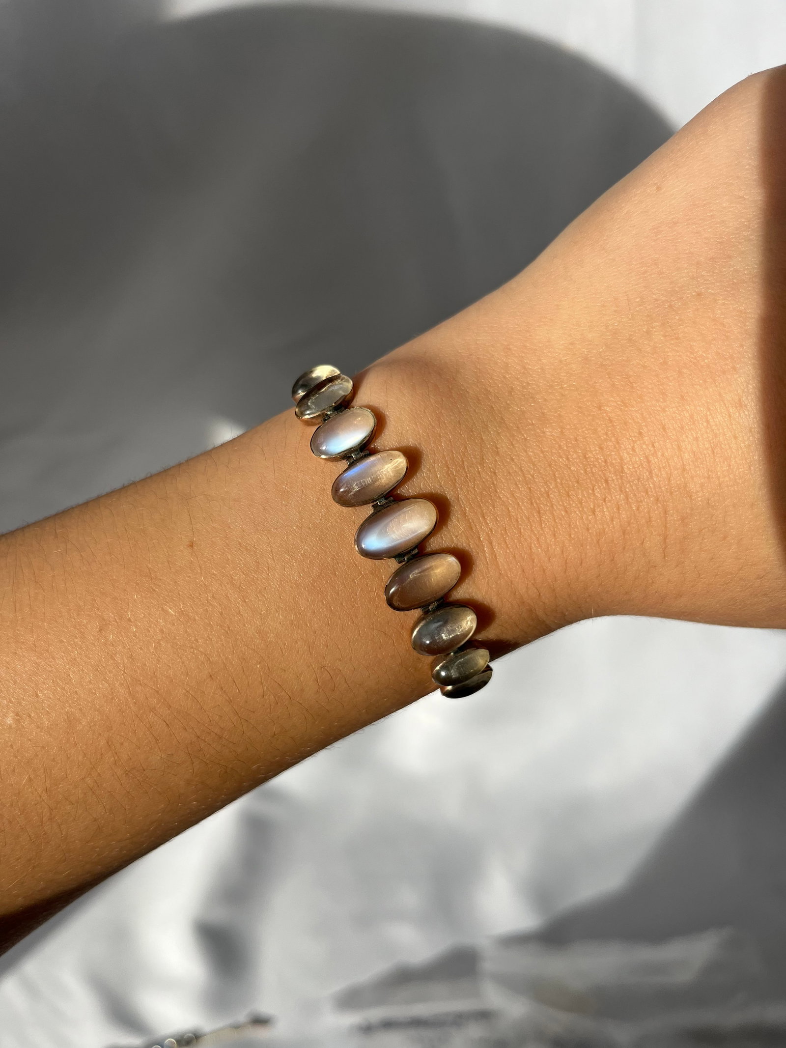 Antique Moonstone Line Bracelet - 8