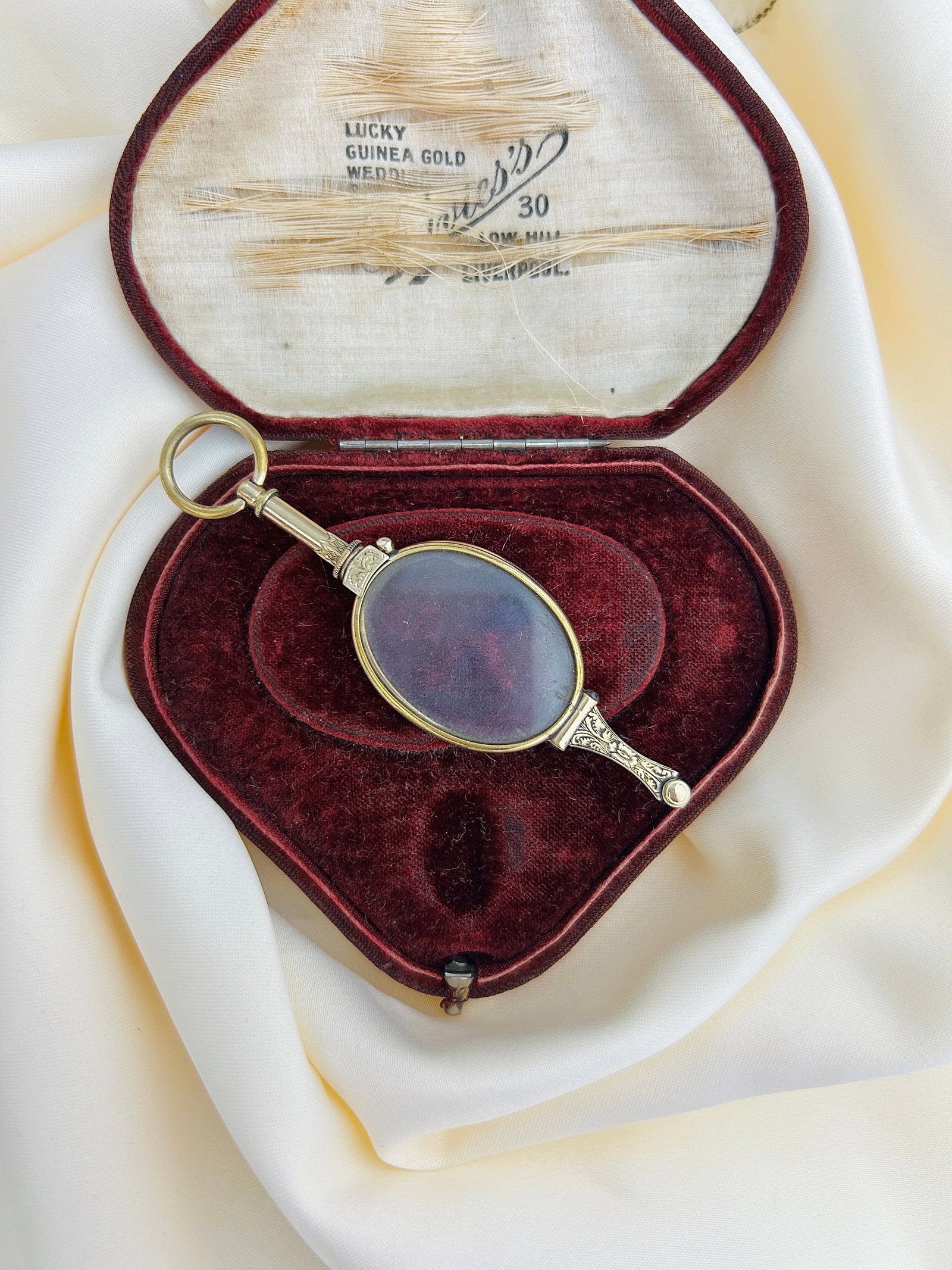 Antique Gilt Metal Lorgnette/Glasses Pendant - 10