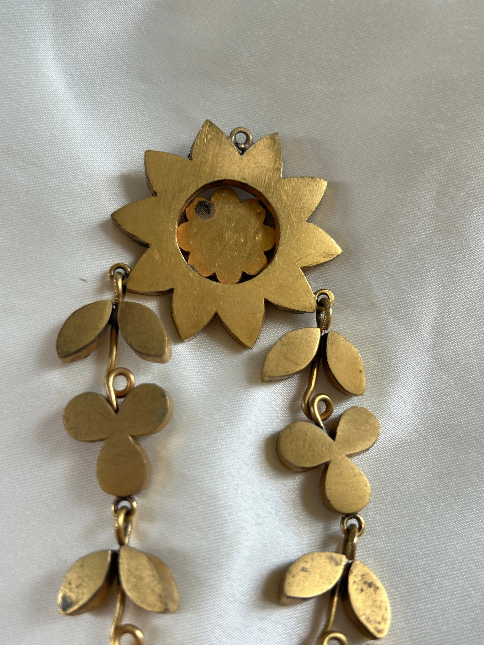 Georgian Boxed Irish Shamrock Iron Pyrite Gilt Necklace - 9