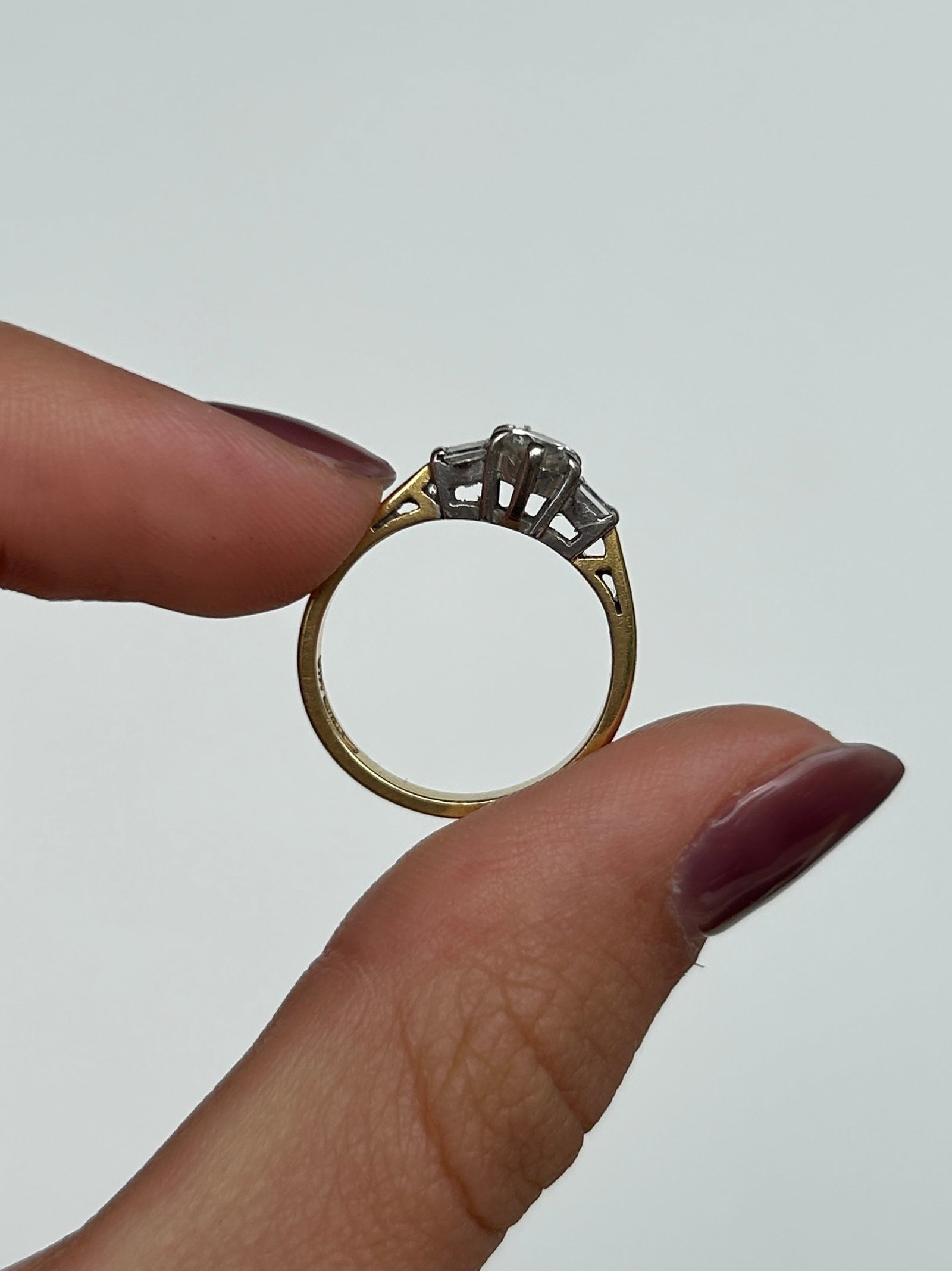 Antique Diamond 3 Stone in 18ct Gold - 6