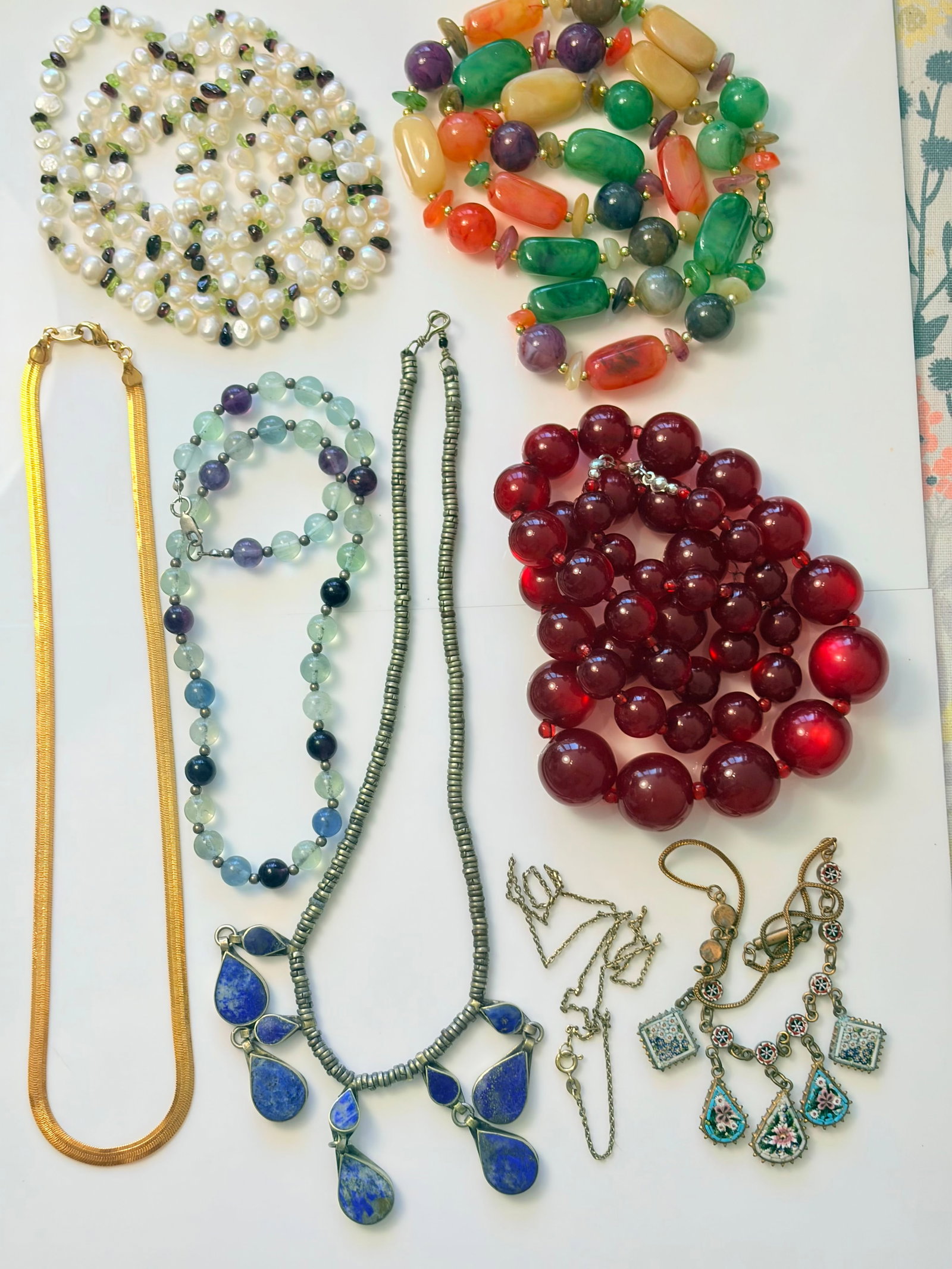 MIXED LOT- MICRO MOSAIC NECKLACE ETC (1 of 7)
