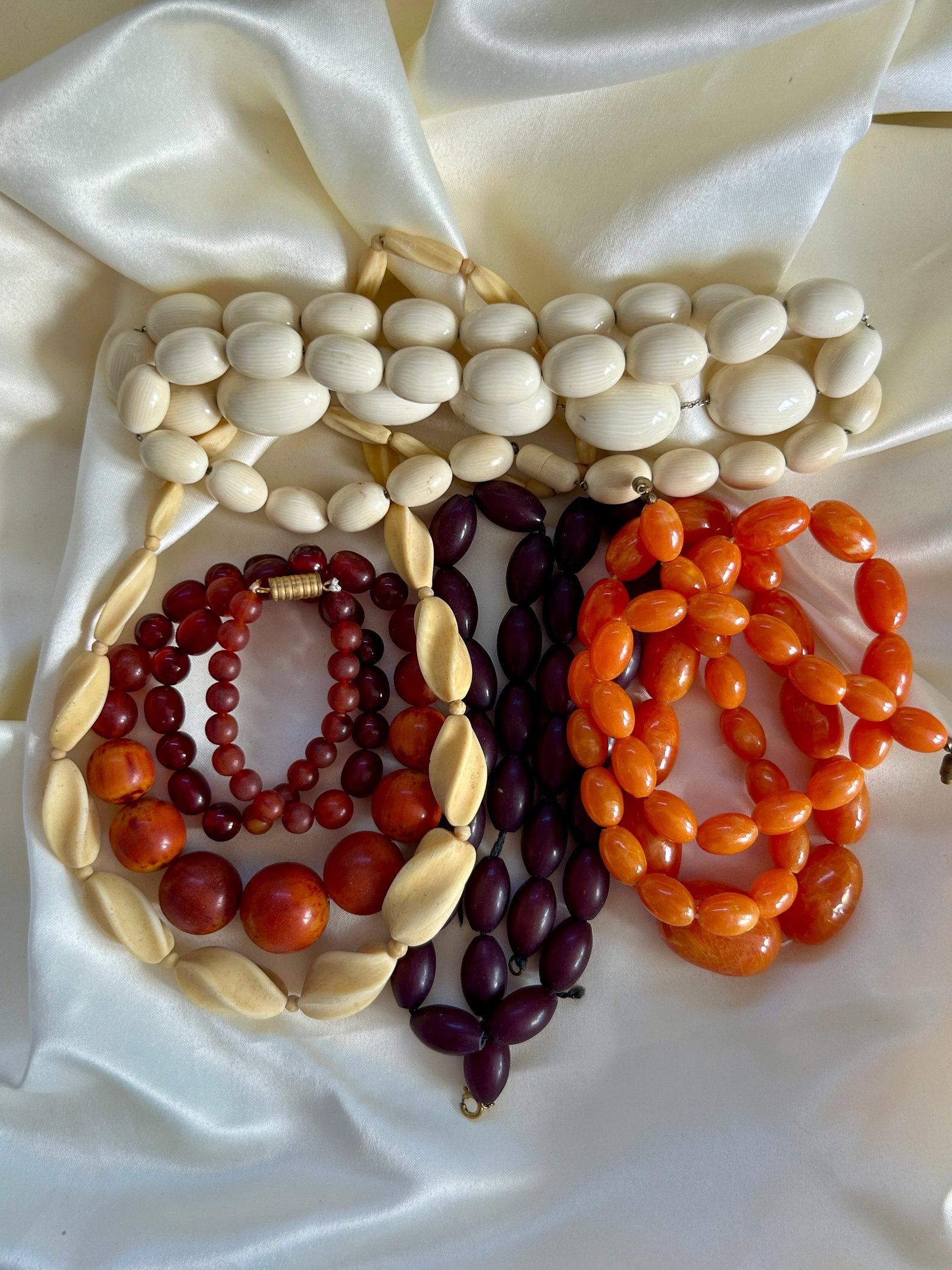 MIXED LOT Heavy Bead Necklaces: MIXED LOT Heavy Bead Necklaces