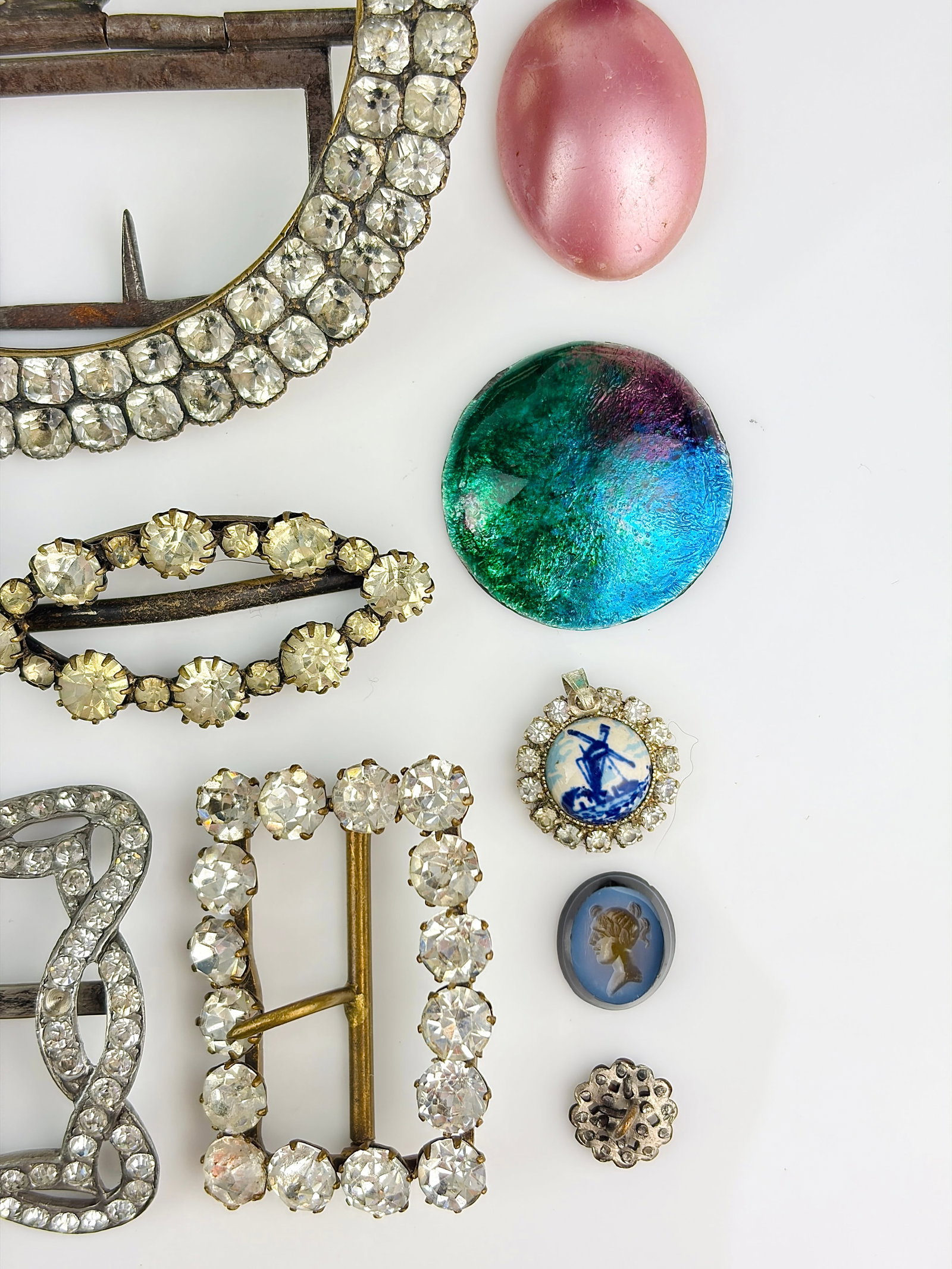 MIXED LOT 2x Antique Double Clip Brooches and More - 5