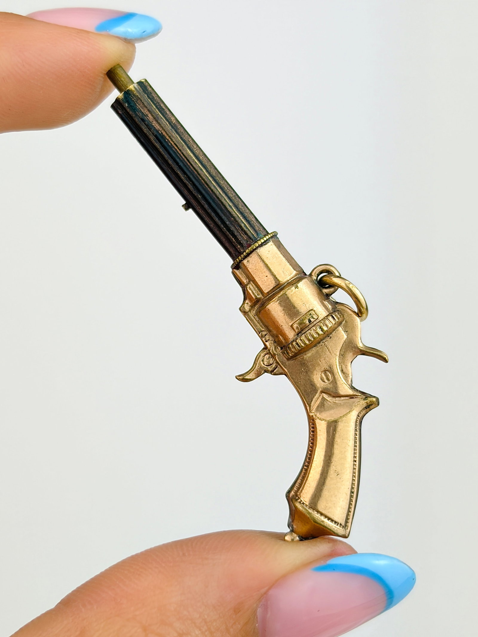 AMAZING GOLD PISTOL SHAPED PROPELLING PENCIL PENDANT - 5