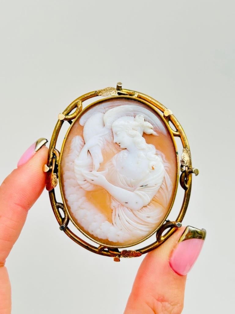 Antique Large Cameo Brooch: Antique Large Cameo Brooch charming brooch, no pin