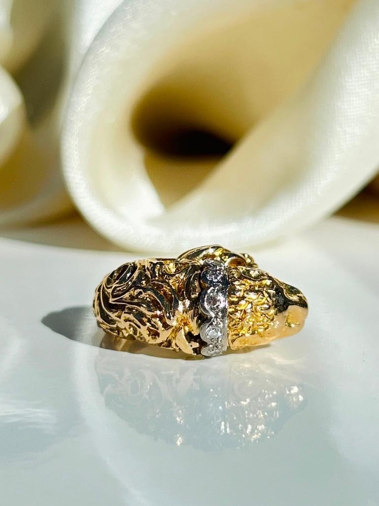 Heavy 18ct Yellow Gold “zolotas” Diamond Lion Ring (1 of 9)