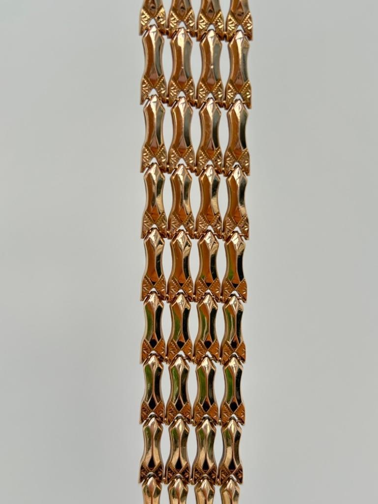 Chunky Wide Solid 18ct Yellow Gold Bracelet - 9