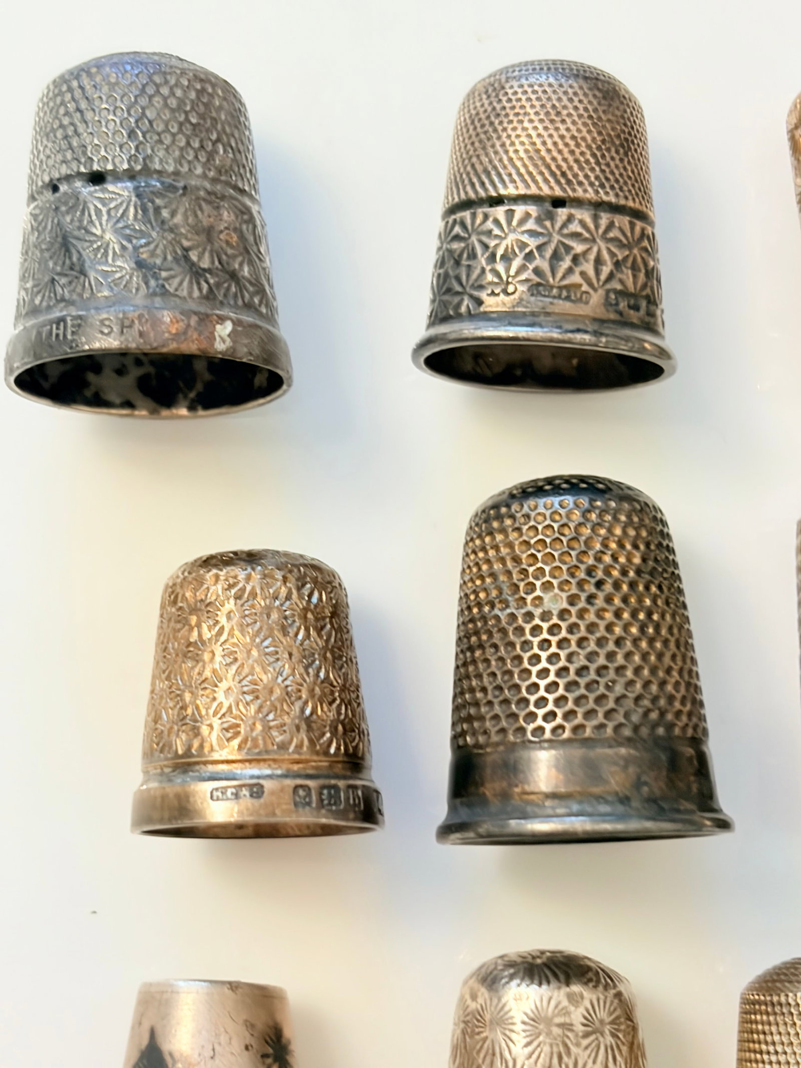MIXED LOT- SILVER THIMBLES - 3