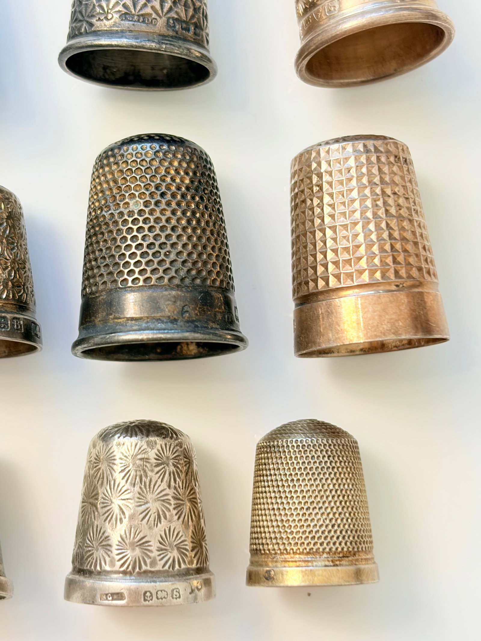 MIXED LOT- SILVER THIMBLES - 4