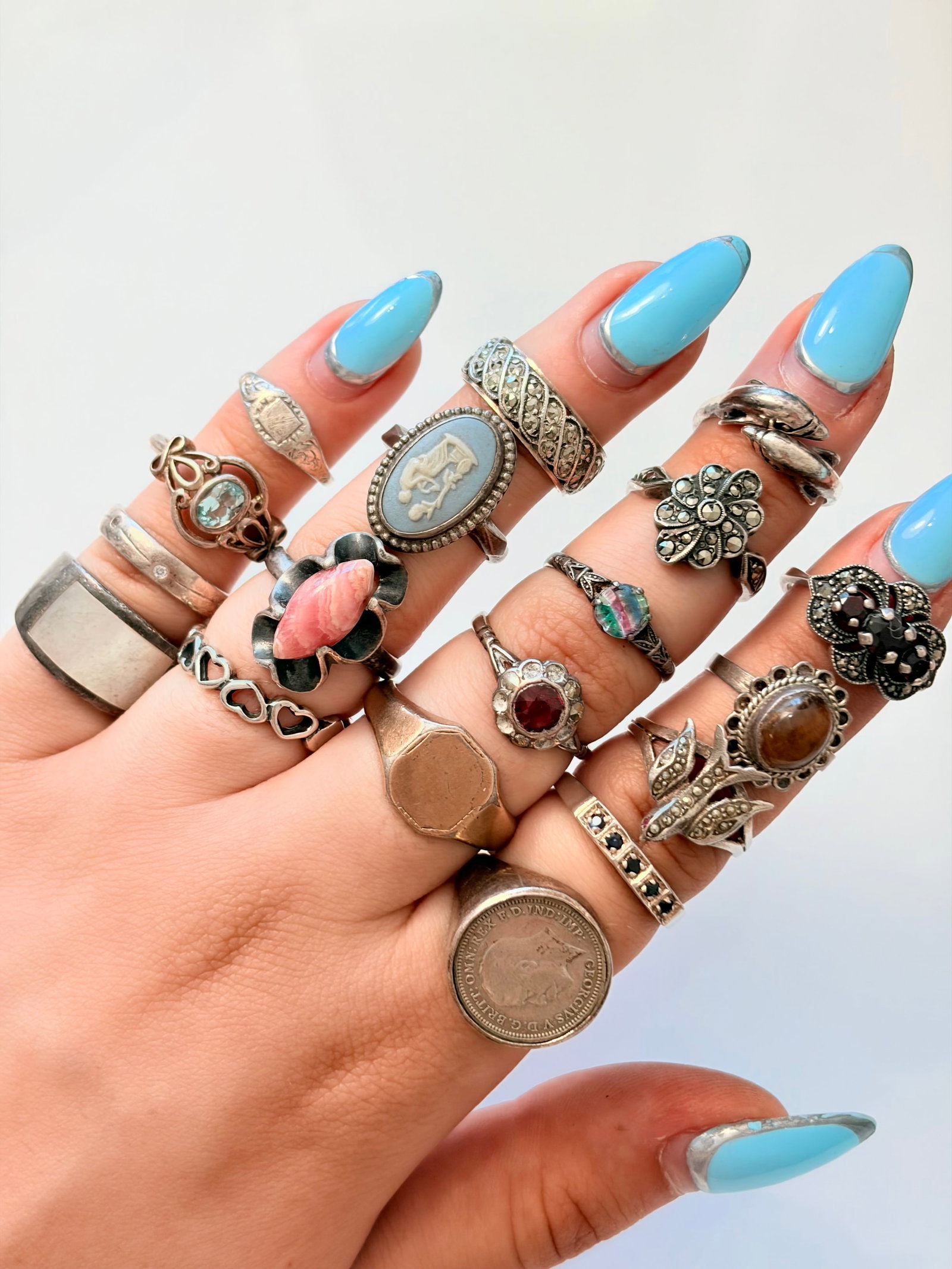 MIXED LOT- STERLING SILVER RINGS (1 of 3)