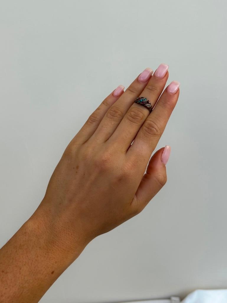 Antique 9ct Gold Gemset Ring - 3