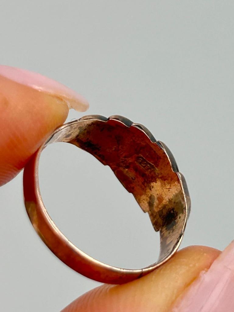 Antique 9ct Gold Gemset Ring - 5