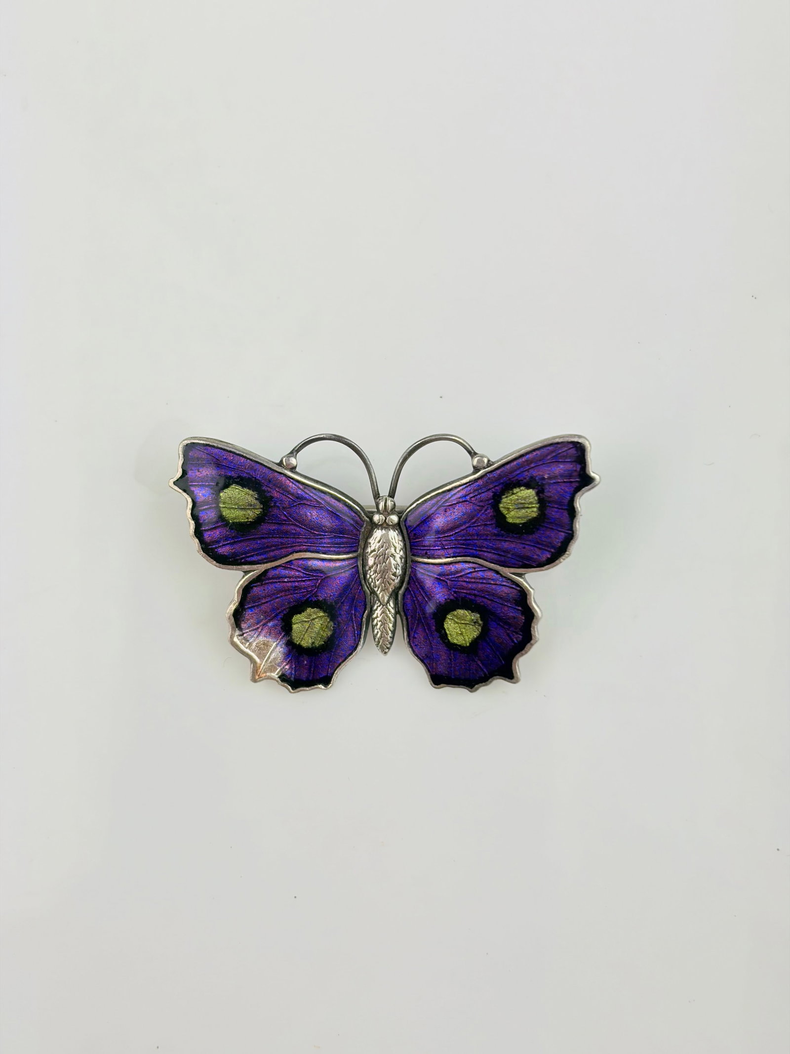 SWEET CHARLES HORNER SILVER ENAMEL BUTTERFLY BROOCH (1 of 2)