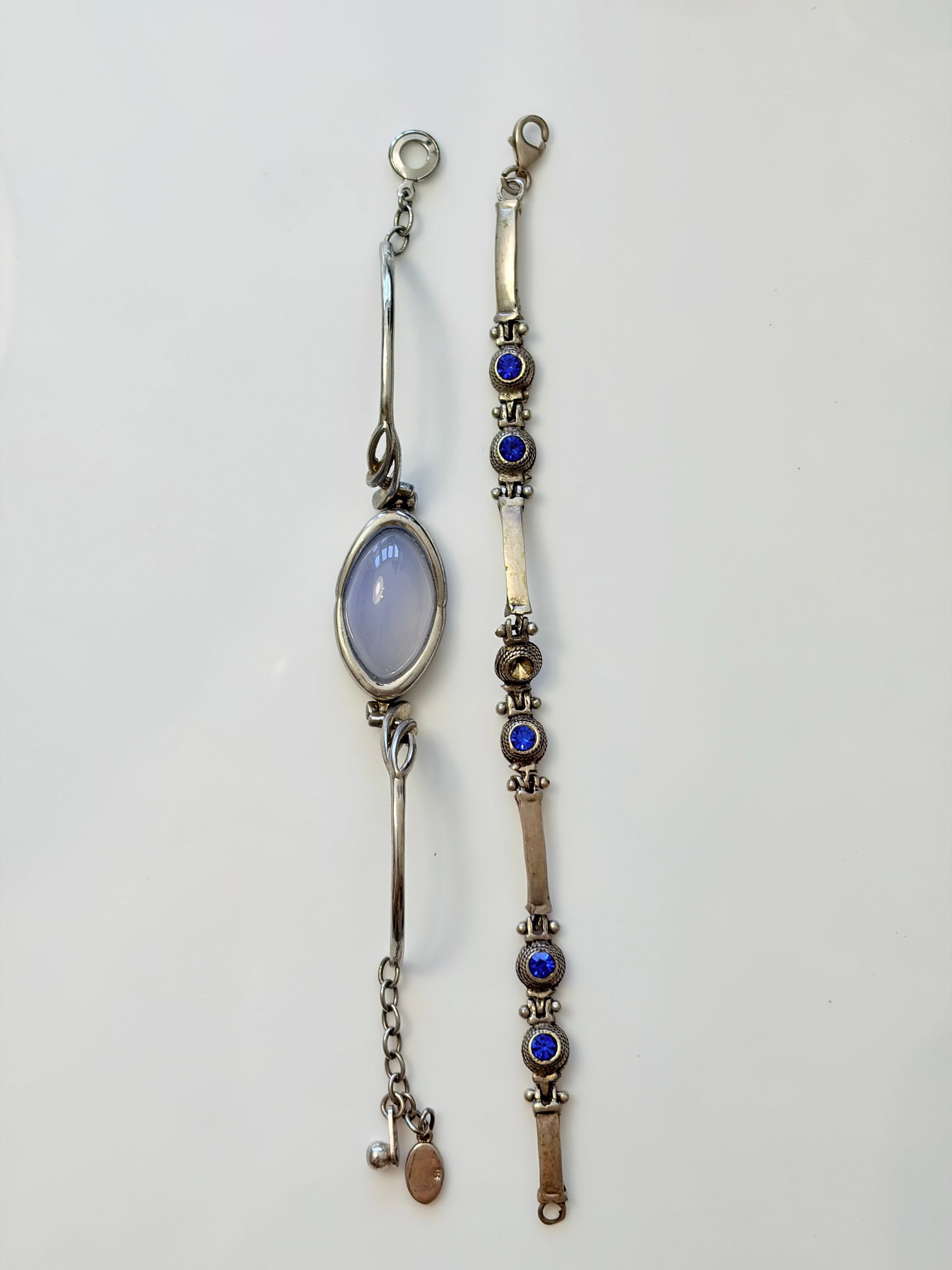 MIXED LOT- 2X 925 SILVER BRACELETS: MIXED LOT- 2X 925 SILVER BRACELETS