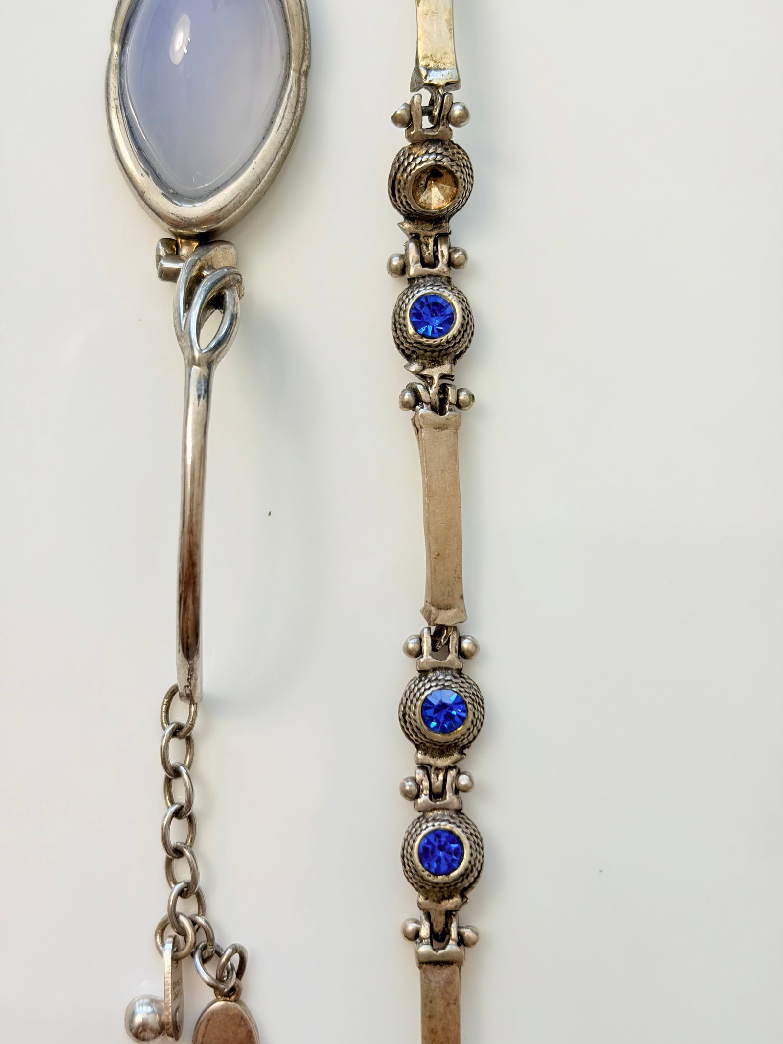 MIXED LOT- 2X 925 SILVER BRACELETS - 3