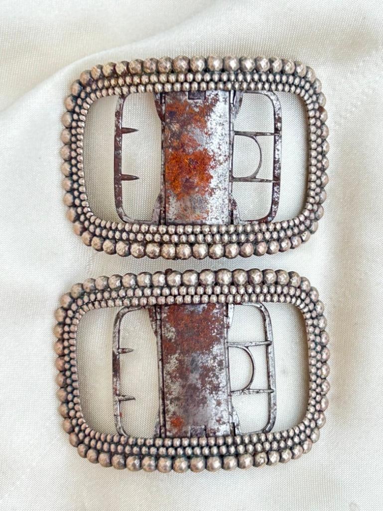 Pair of Georgian Cut Steel Large Buckles (1 of 4)