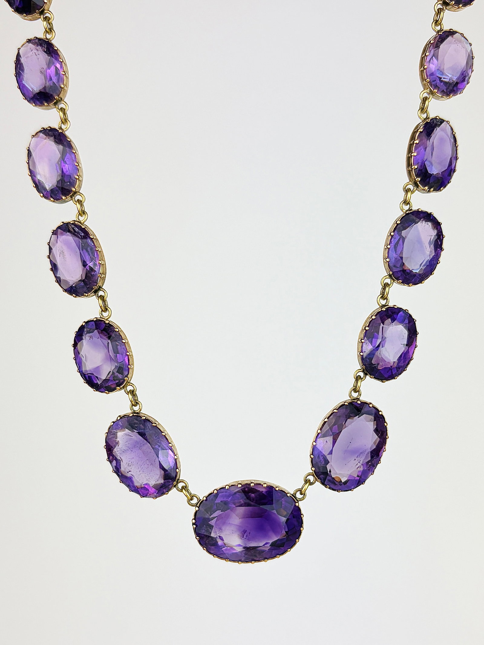 Antique Chunky Gold Amethyst Riviere Necklace (1 of 12)