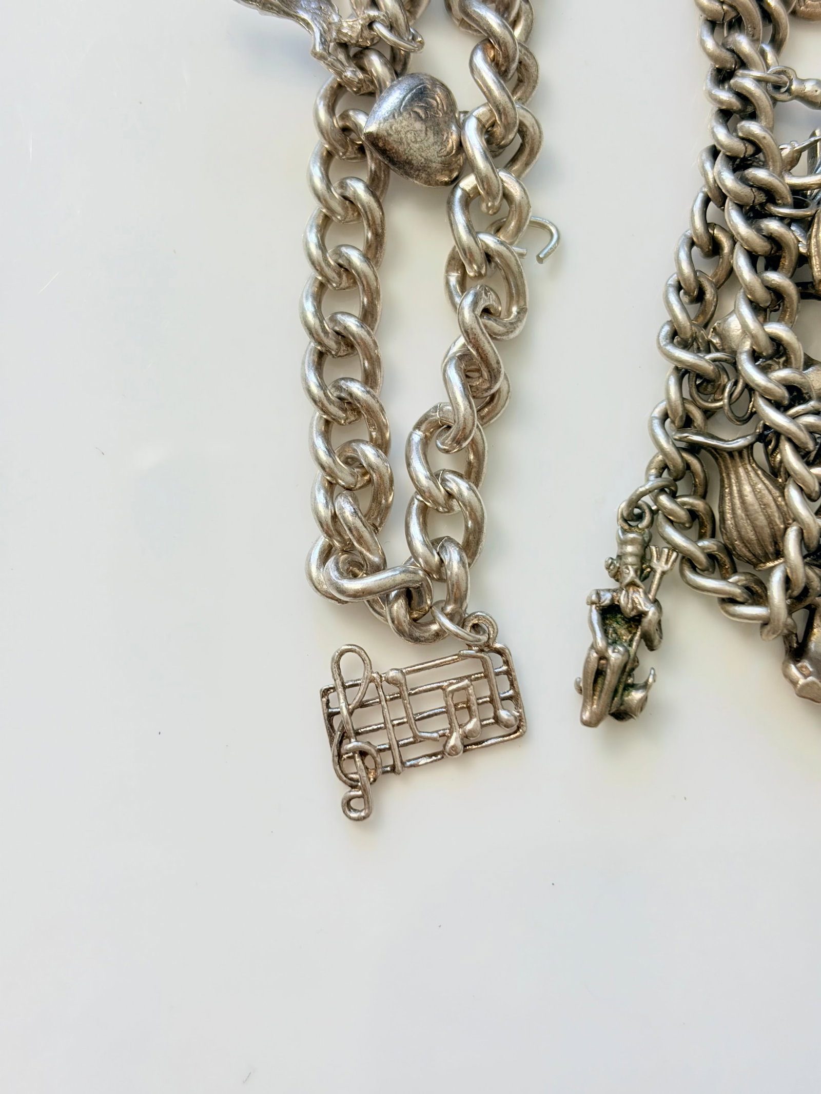 MIXED LOT- SILVER CHARM BRACELETS ETC - 4