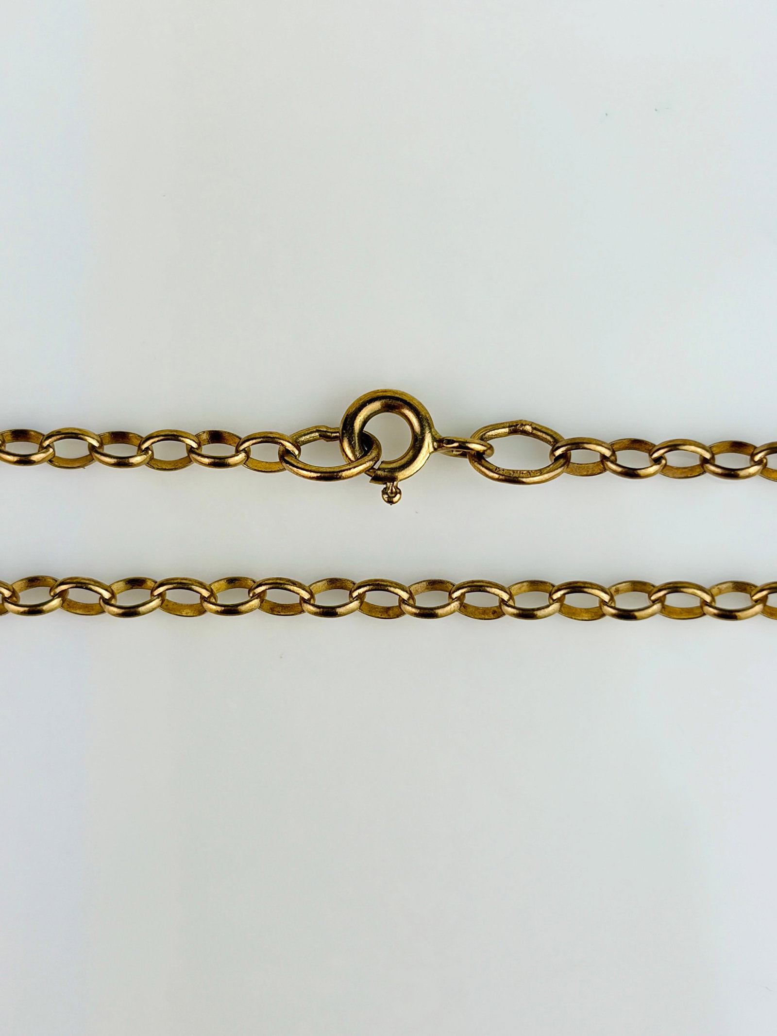 WONDERFUL 9CT YELLOW GOLD ROLO LINK CHAIN NECKLACE - 3