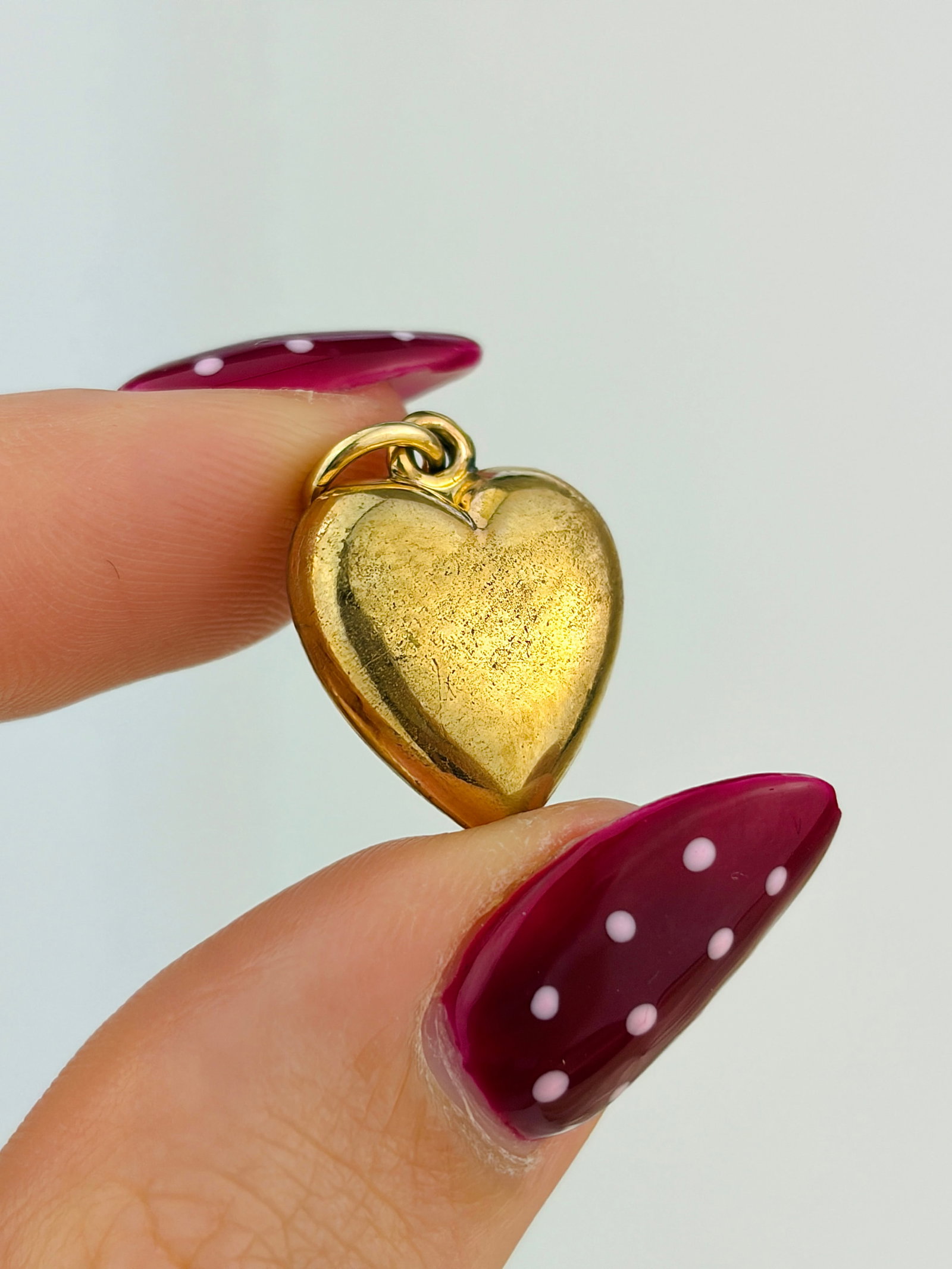 antique pearl and paste heart pendant - 3