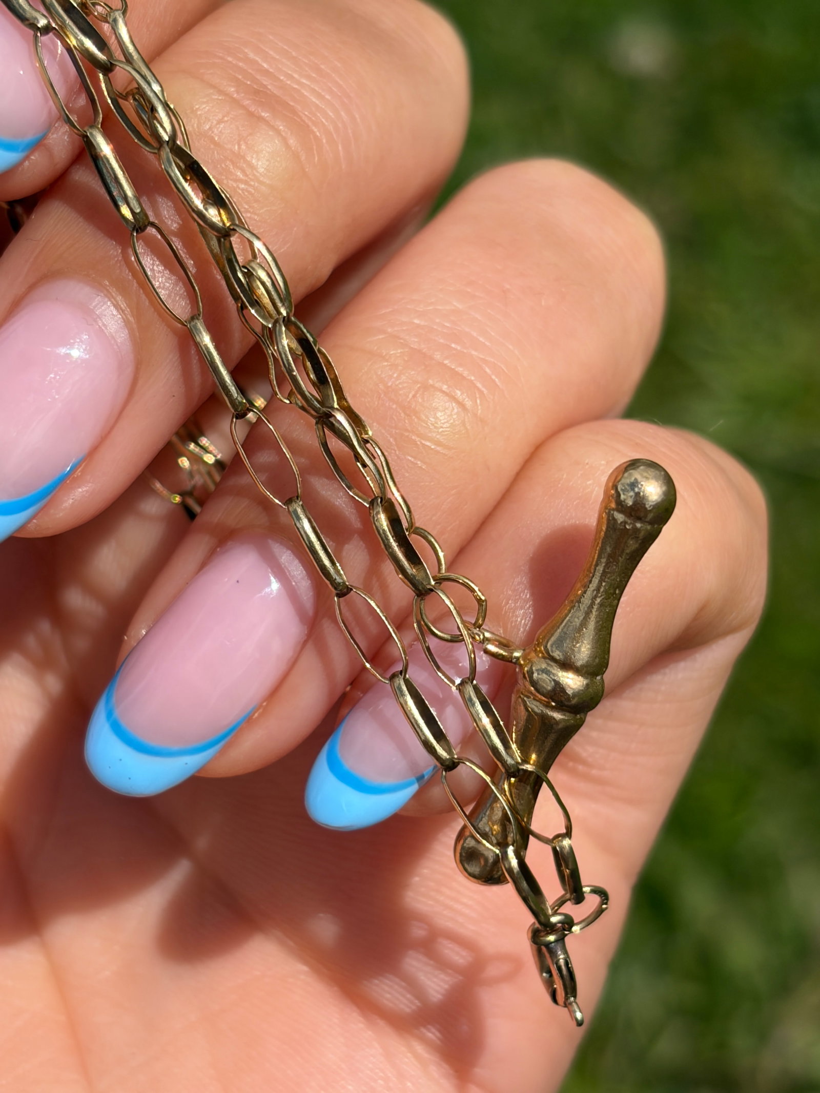 LOVELY 9CT YELLOW GOLD CHAIN WITH TBAR - 7