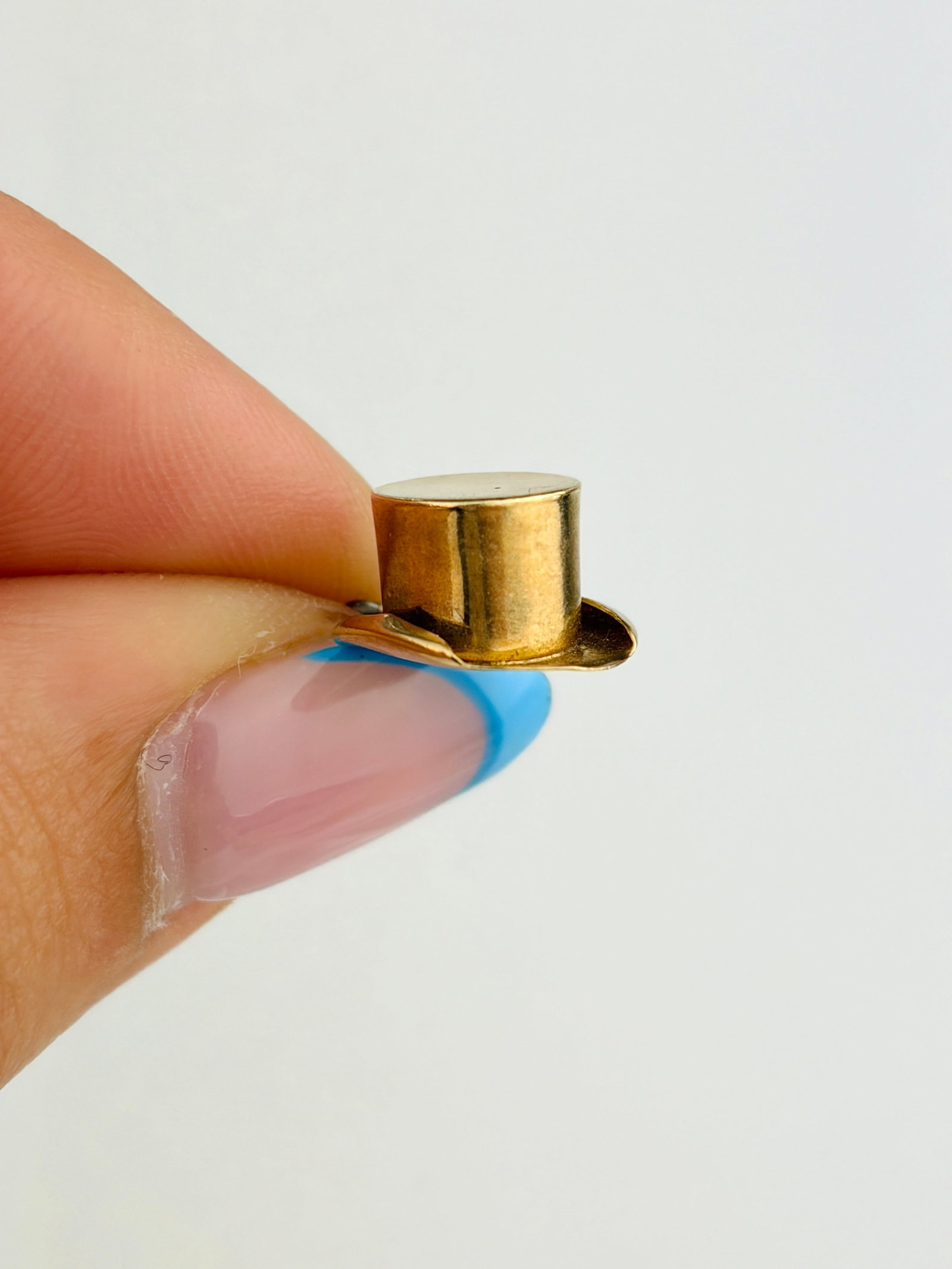VINTAGE 9CT GOLD TOP HAT CHARM - 2