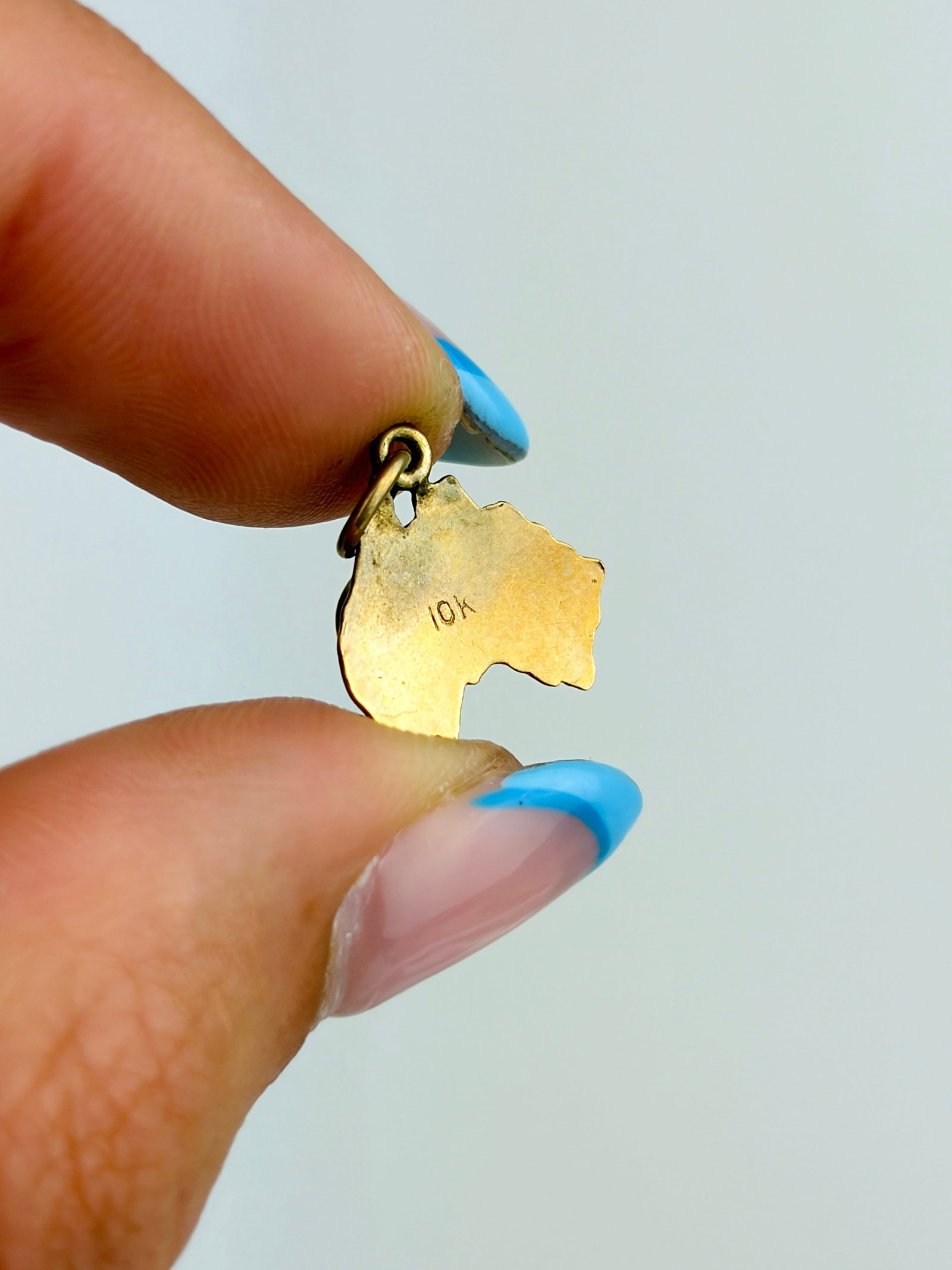 VINTAGE 10CT GOLD AUSTRALIA OPAL CHARM - 3
