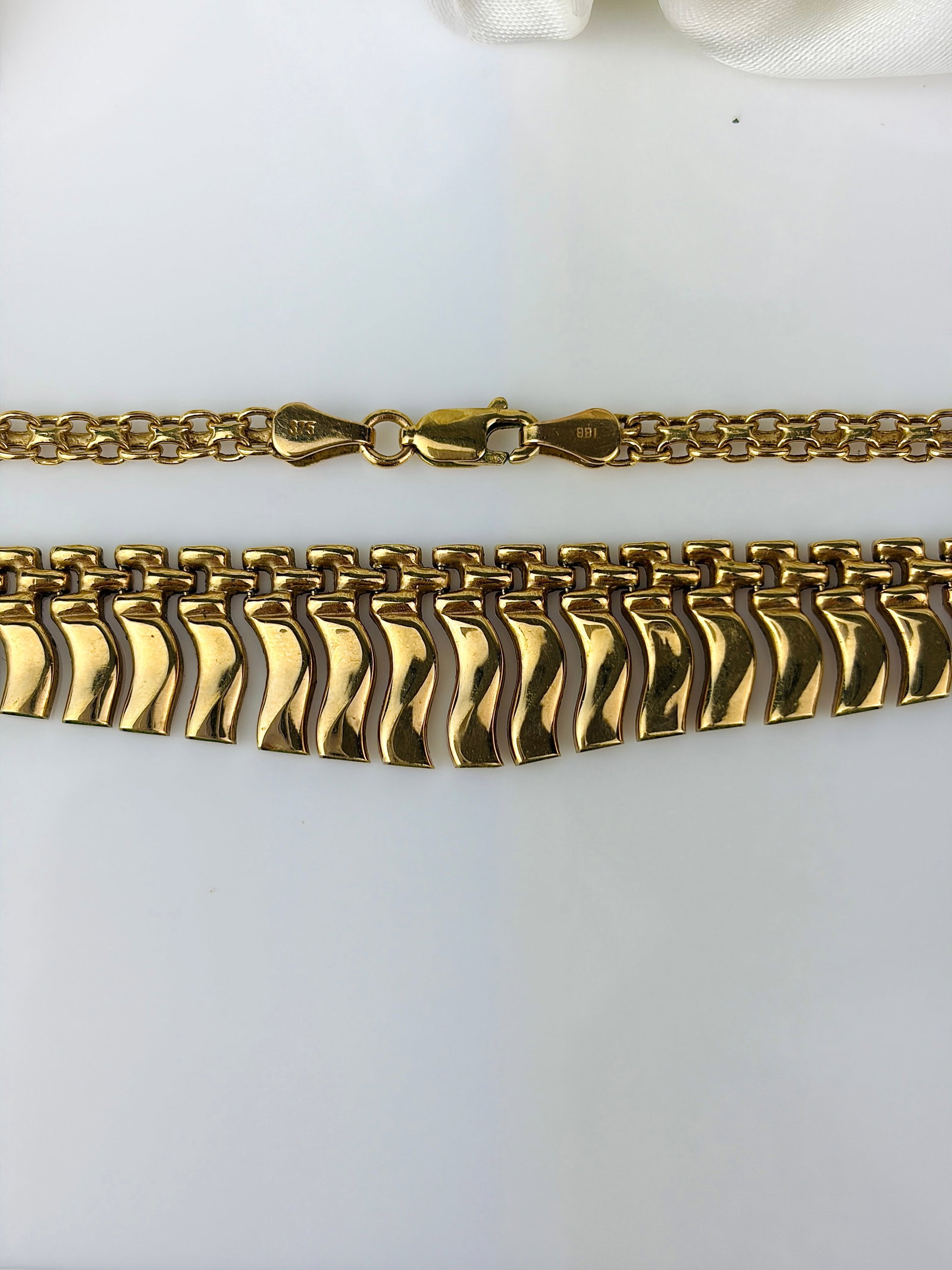 vintage 9ct gold collar necklace - 4