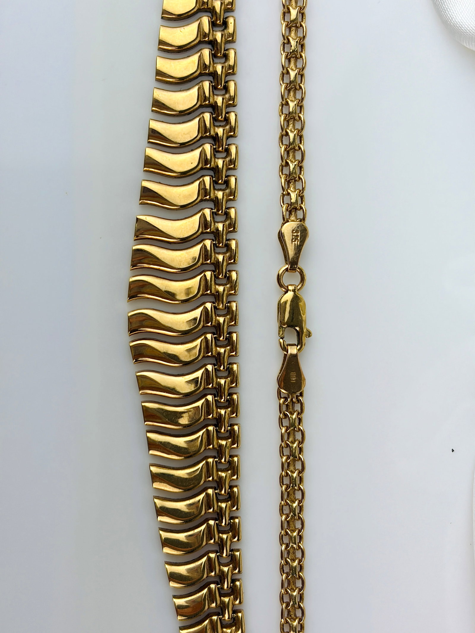 vintage 9ct gold collar necklace - 5