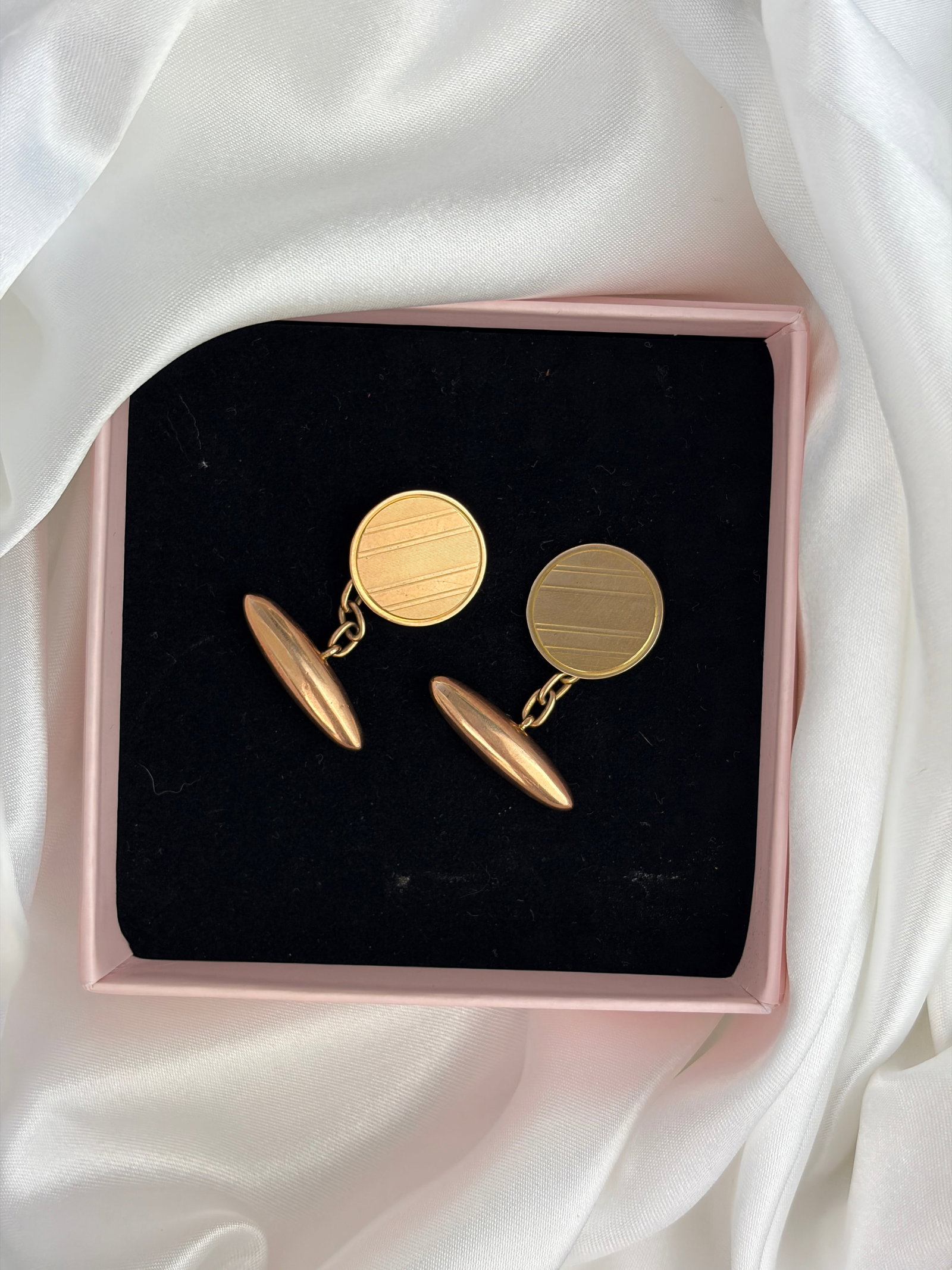 VINTAGE 9CT GOLD LARGE CUFFLINKS - 3