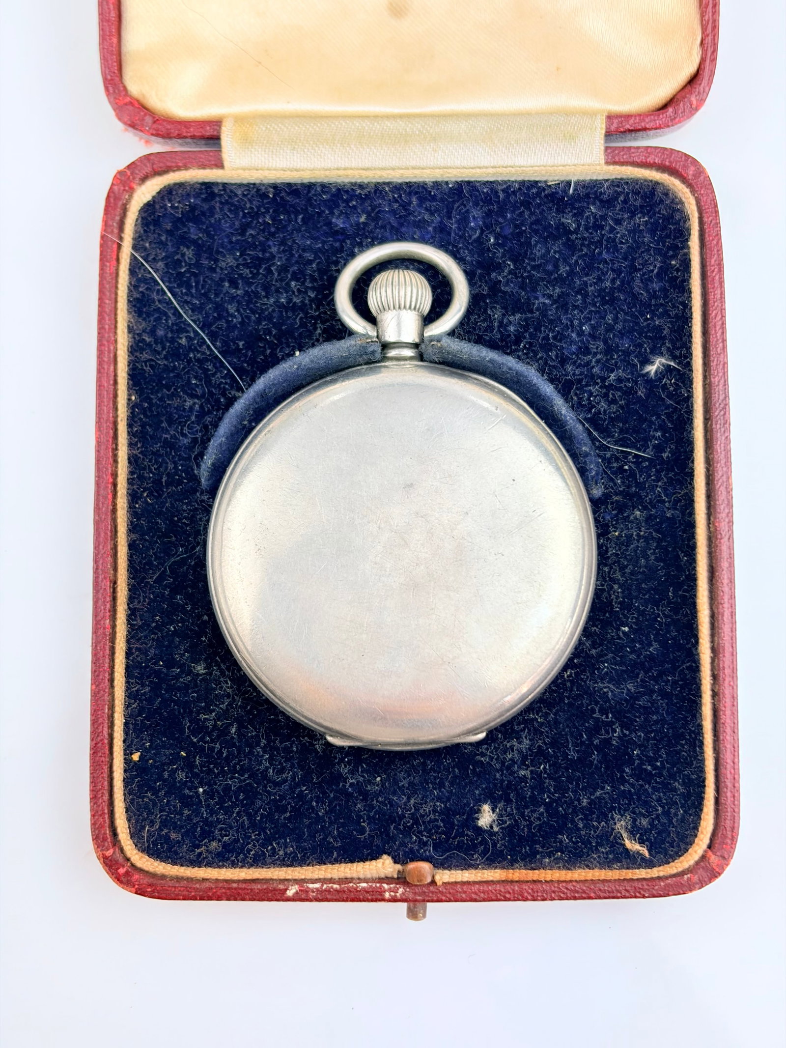 Large Antique Silver Pocket Watch in Antique Box - 4