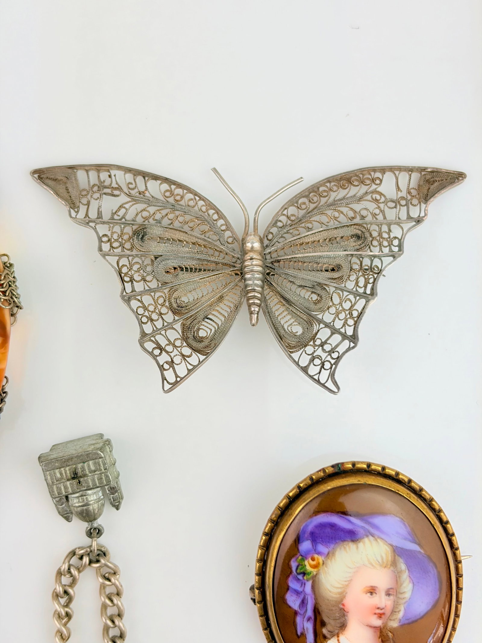 Mixed Lot - Silver Butterfly, Mesh Bag etc - 5