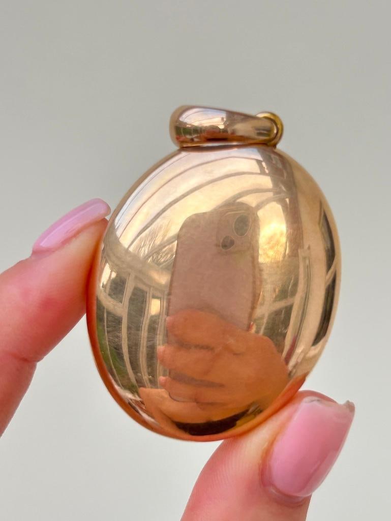 Heavy Antique 15ct Yellow Gold Locket Pendant - 3
