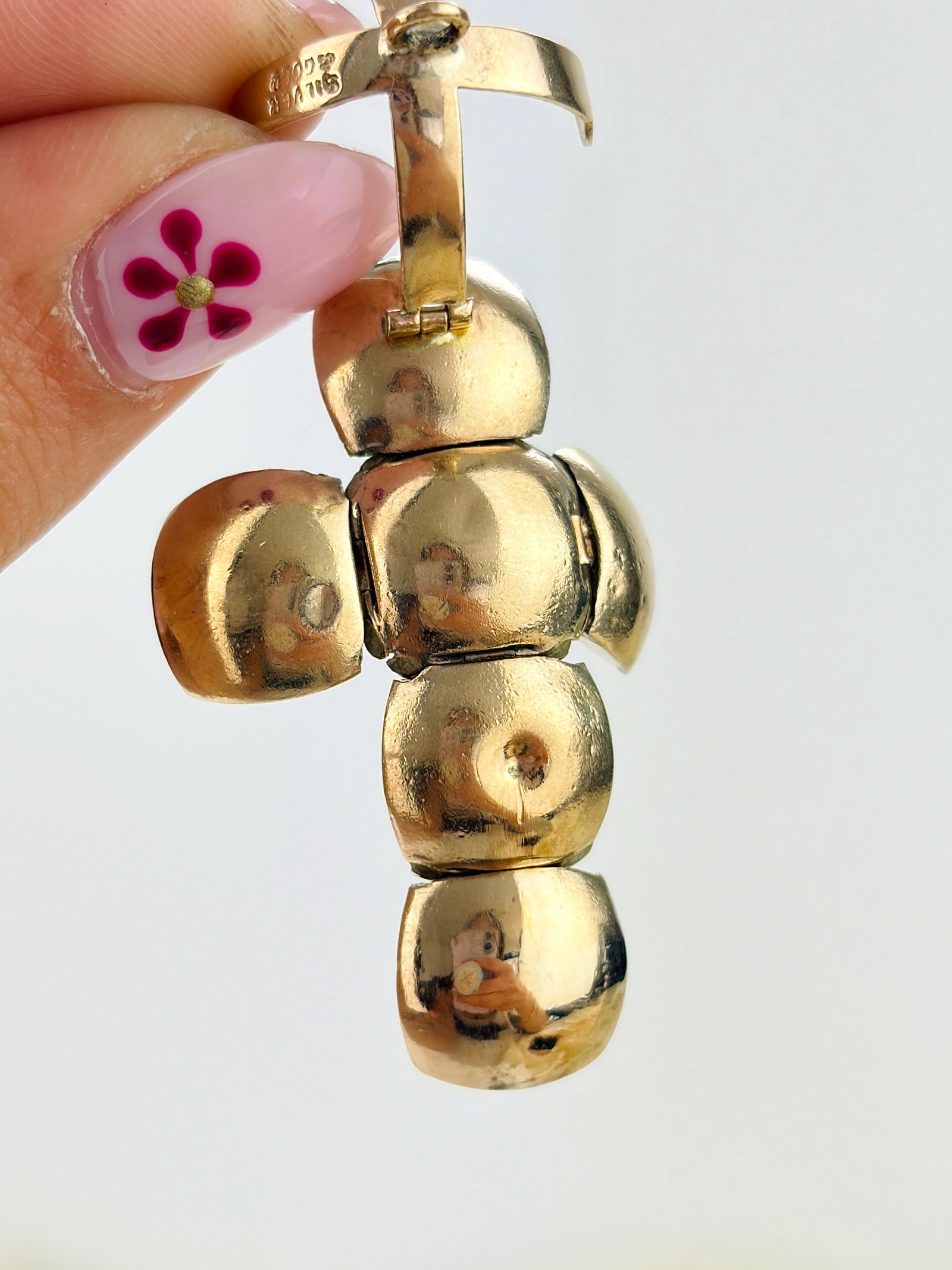 GOLD AND SILVER RARE OPENING MASONIC ORB/CROSS PENDANT - 3