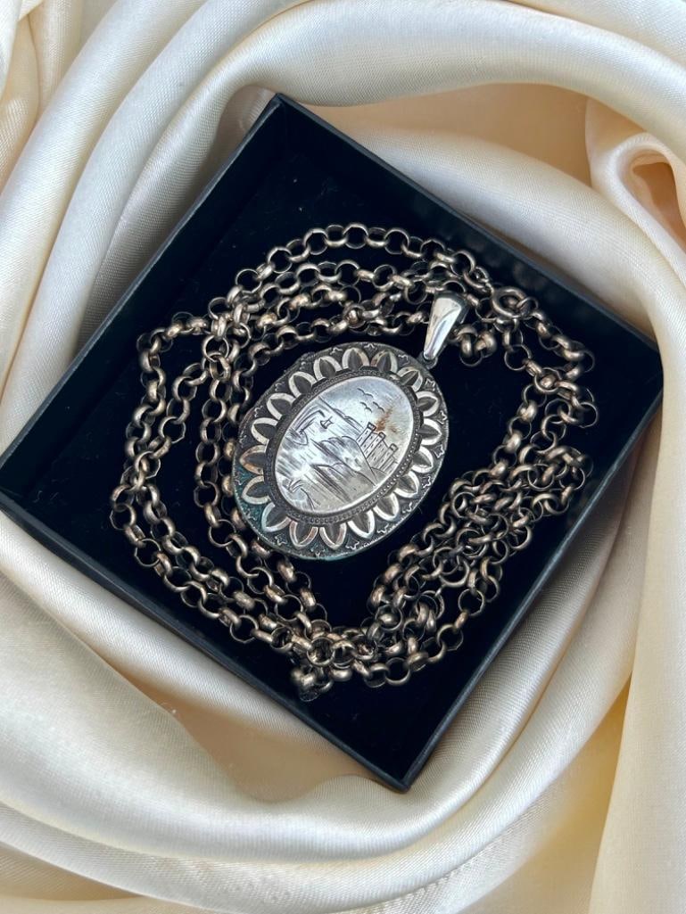 Victorian Aesthetic Locket and Chain Necklace Set - 5