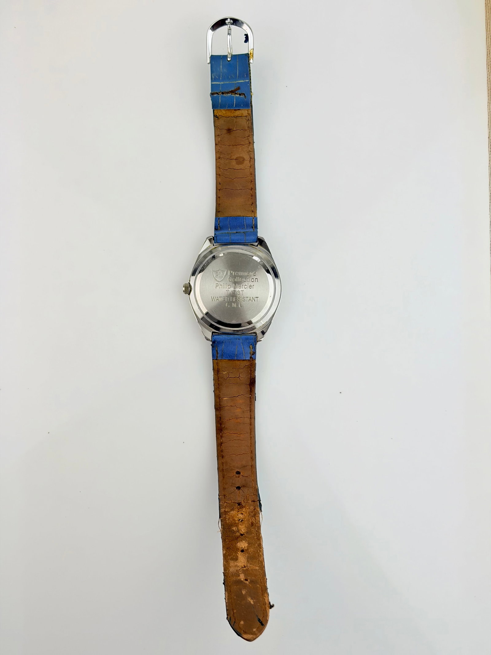 Philip Mercier Watch Blue Leather Strap - 3