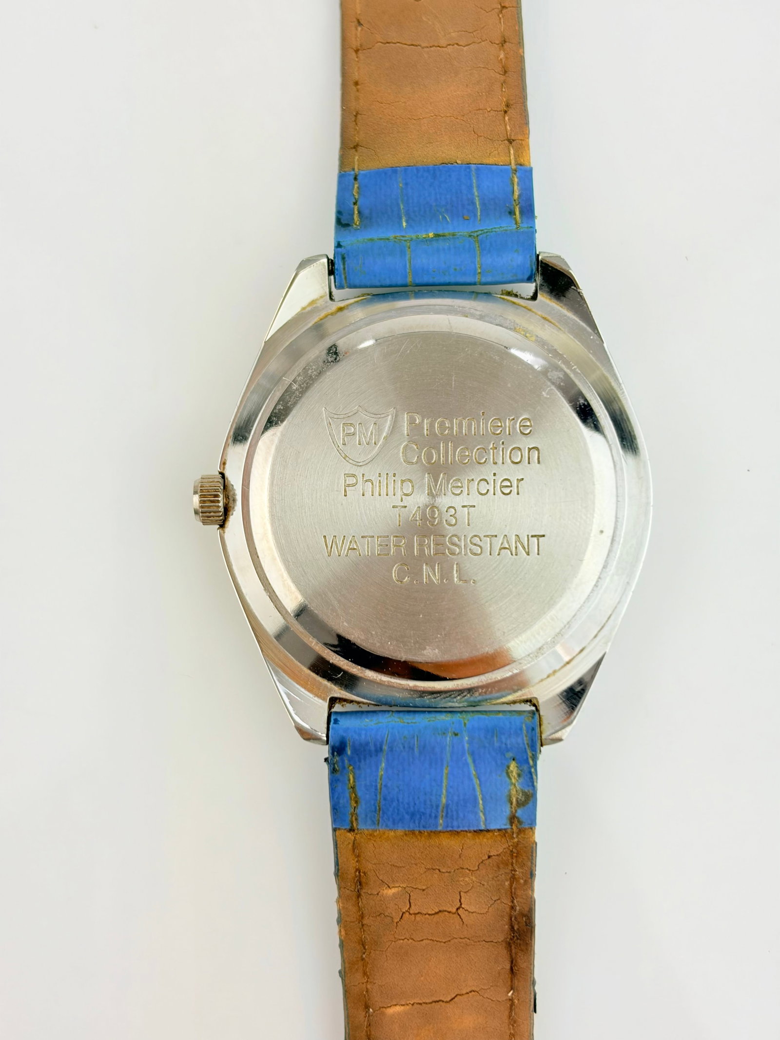 Philip Mercier Watch Blue Leather Strap - 4