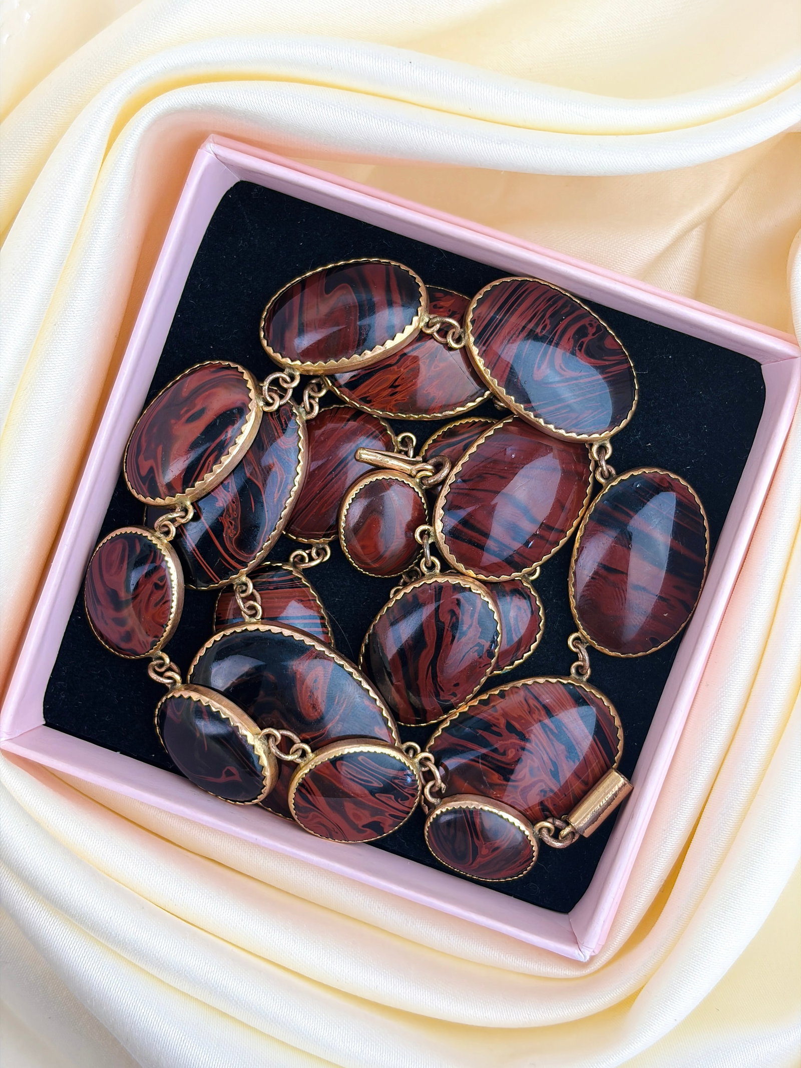 Incredible Antique Agate Riviere Necklace - 5