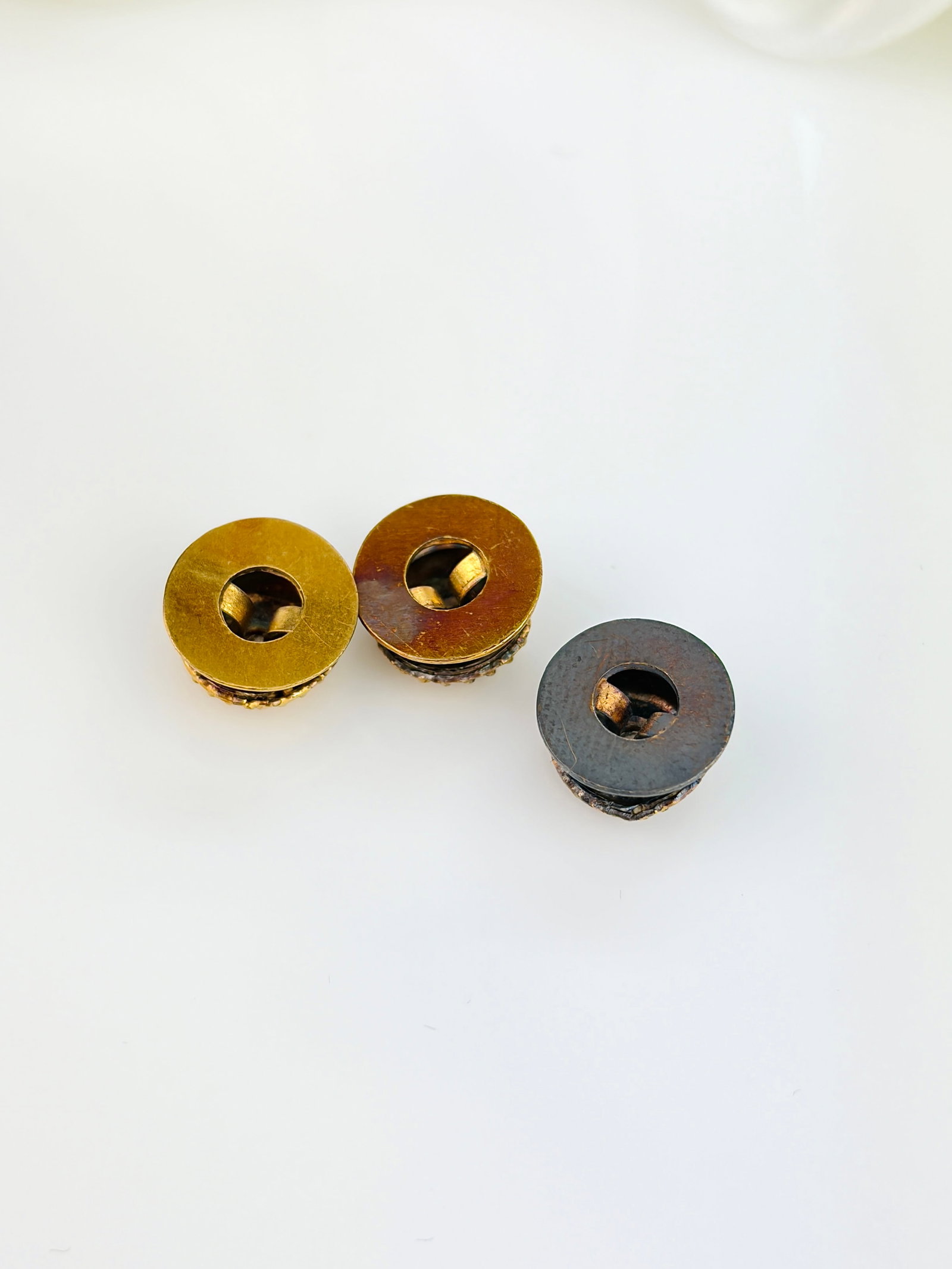 ANTIQUE BOXED 18CT YELLOW GOLD DIAMOND STAR DESIGN DRESS STUDS - 5