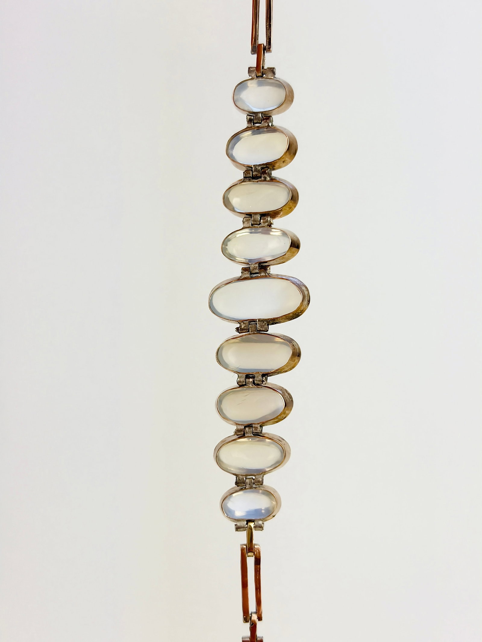 ANTIQUE CABOCHON MOONSTONE GOLD BRACELET - 3