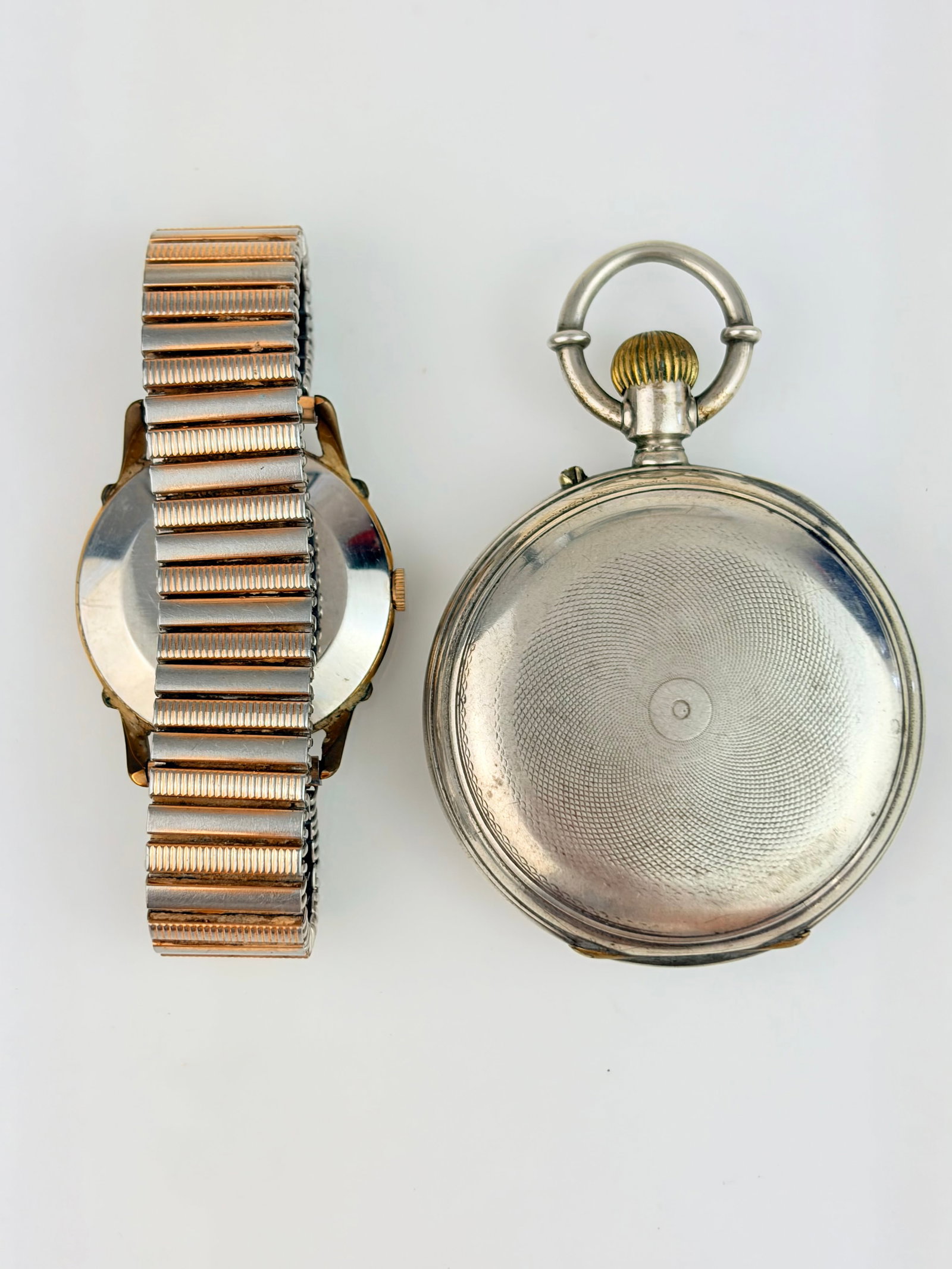 Silver Full Hunter Pocket Watch and Avia Wristwatch AF - 2