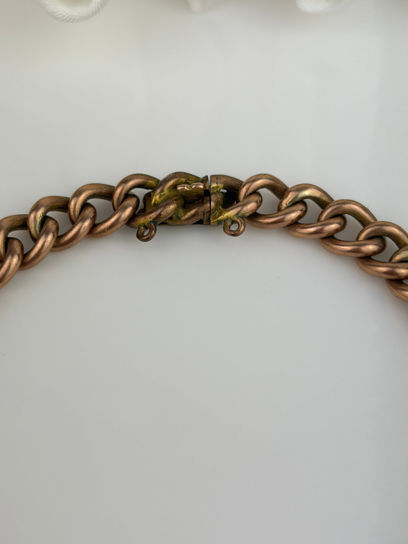 ANTIQUE CURB LINK BRACELET WITH TURQUOISE DETAILS IN GOLD - 2